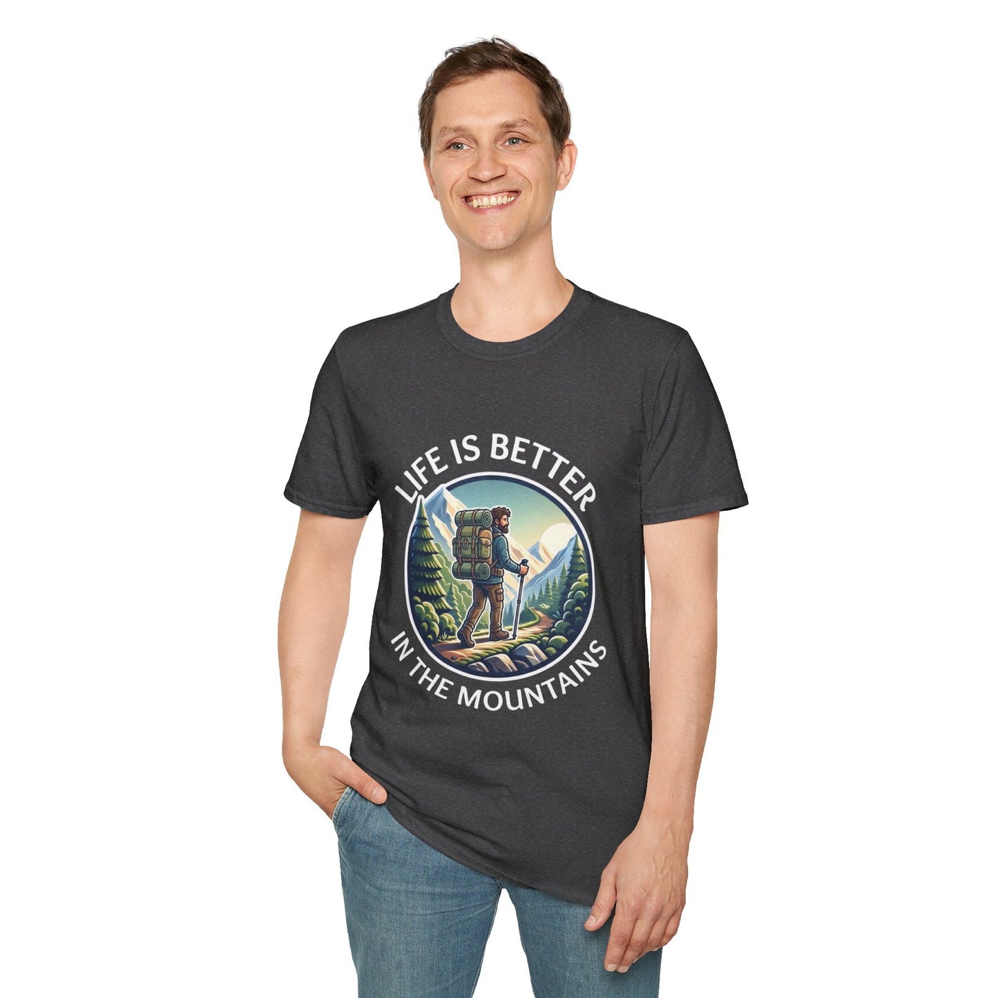 'Life is better in Mountain' Man T-Shirt