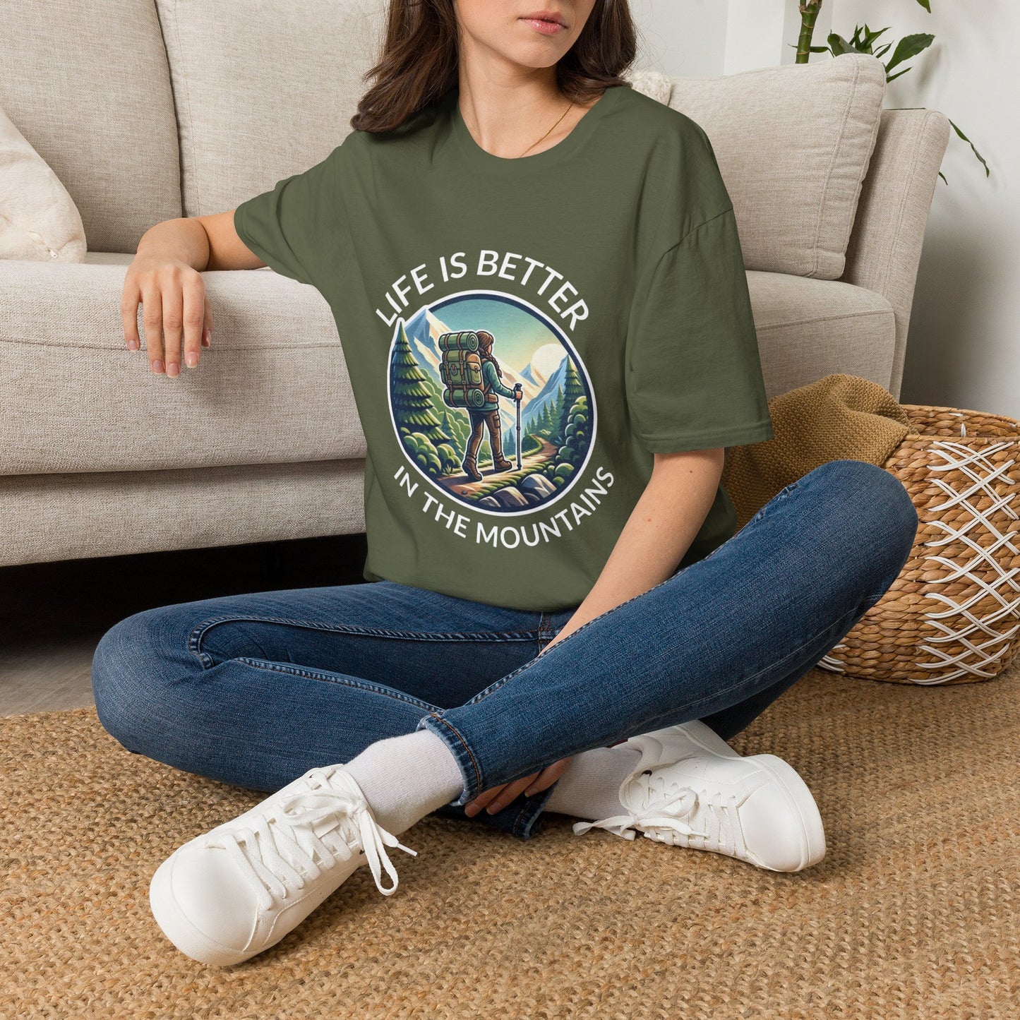 'Life is better in Mountains' Woman T-Shirt