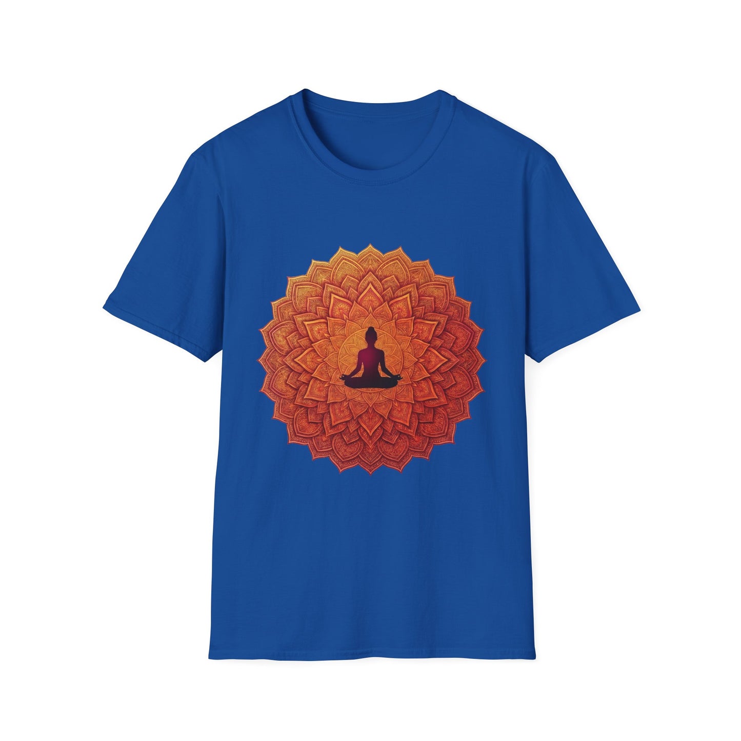 'Orange floral meditation' T-Shirt