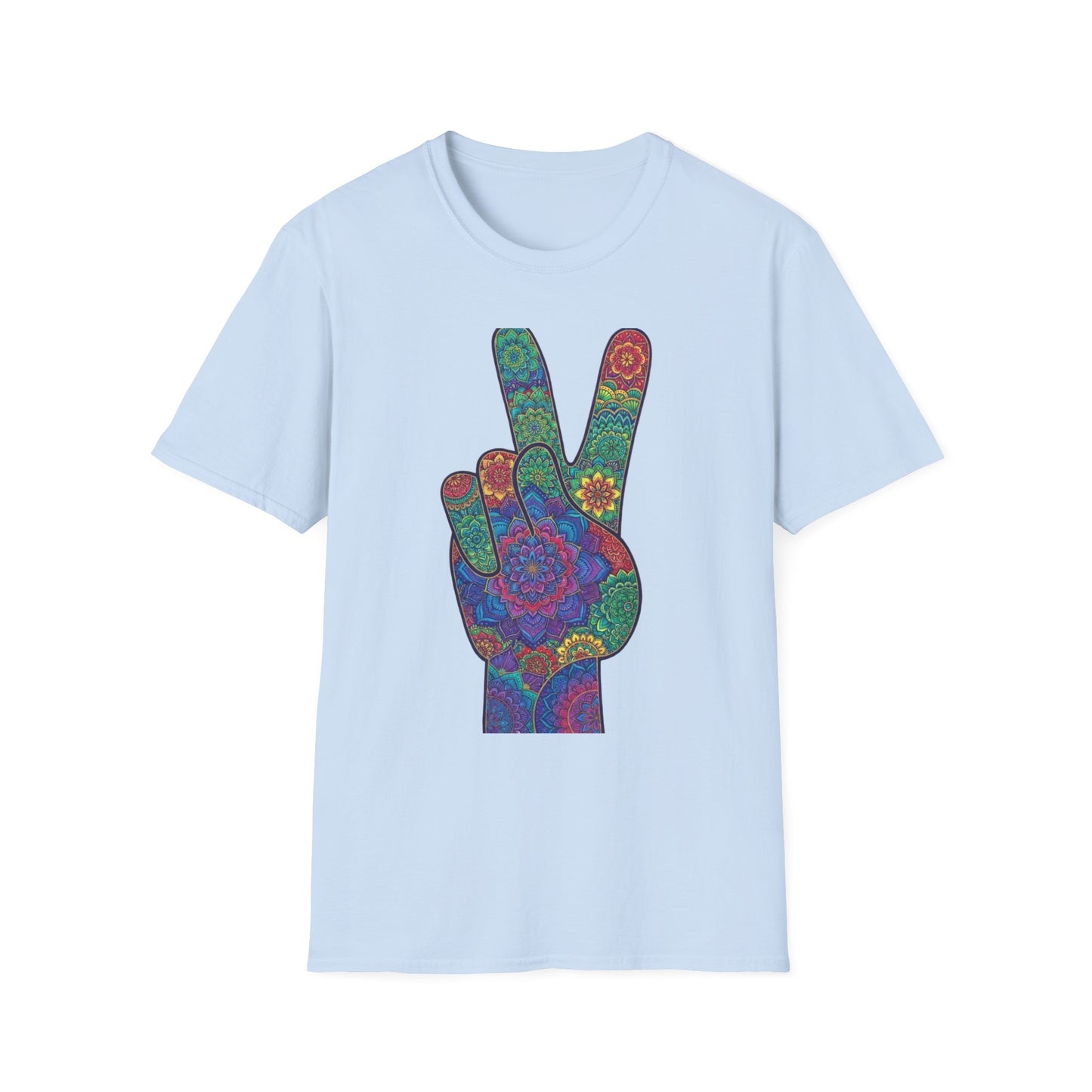 'Boho floral peace sign' T-Shirt