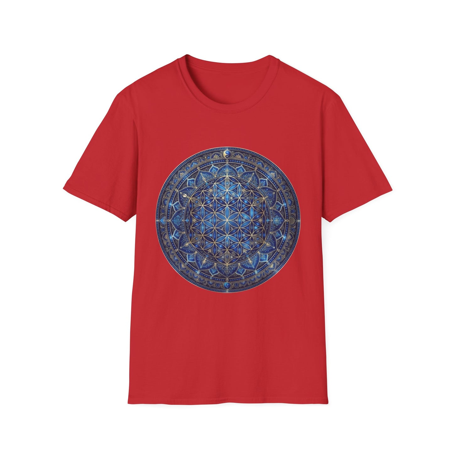 'Blue Flower of life Mandala' T-Shirt