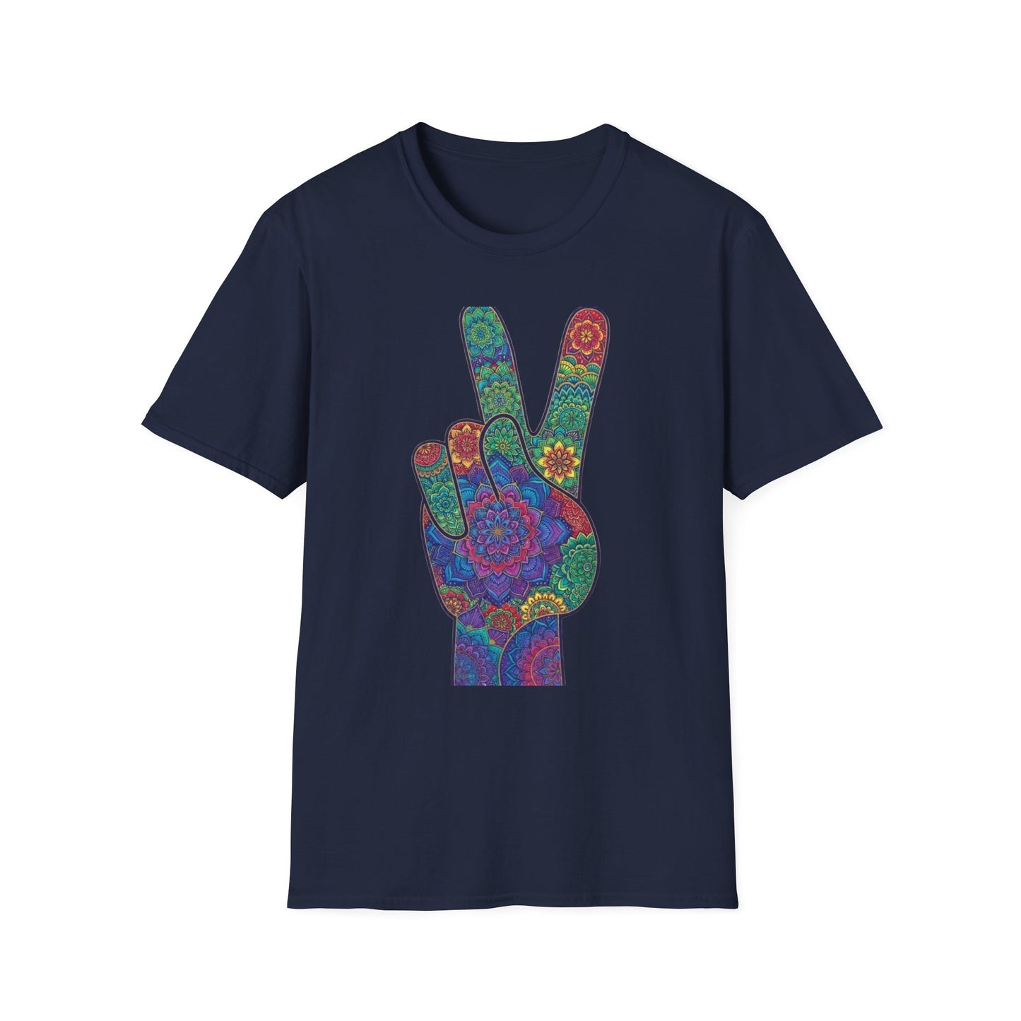 'Boho floral peace sign' T-Shirt