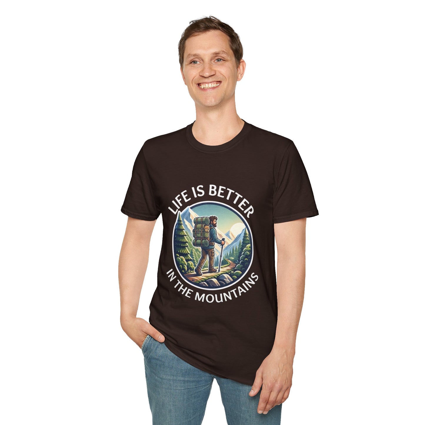 'Life is better in Mountain' Man T-Shirt
