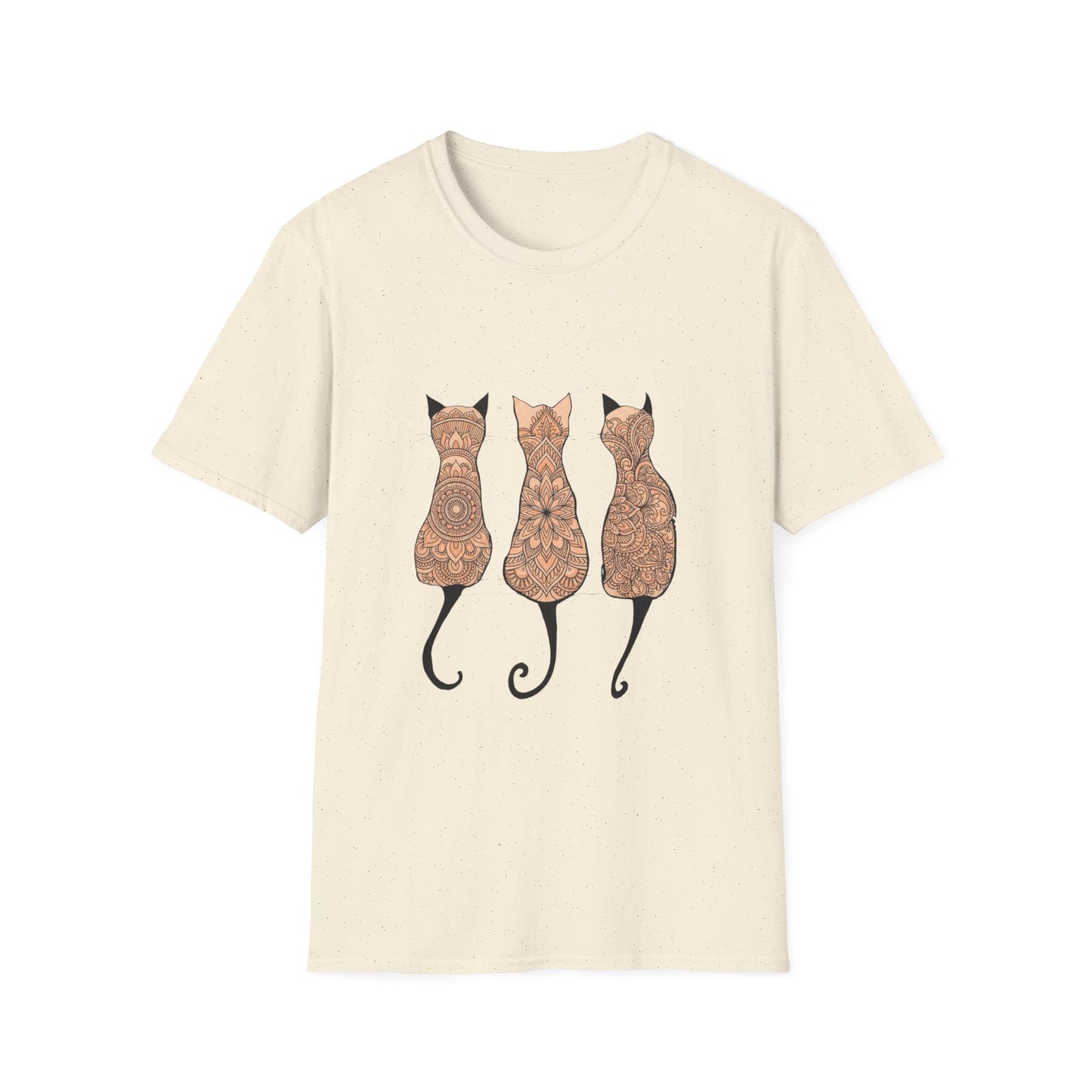 'Zen Floral Trio Cats' T-Shirt