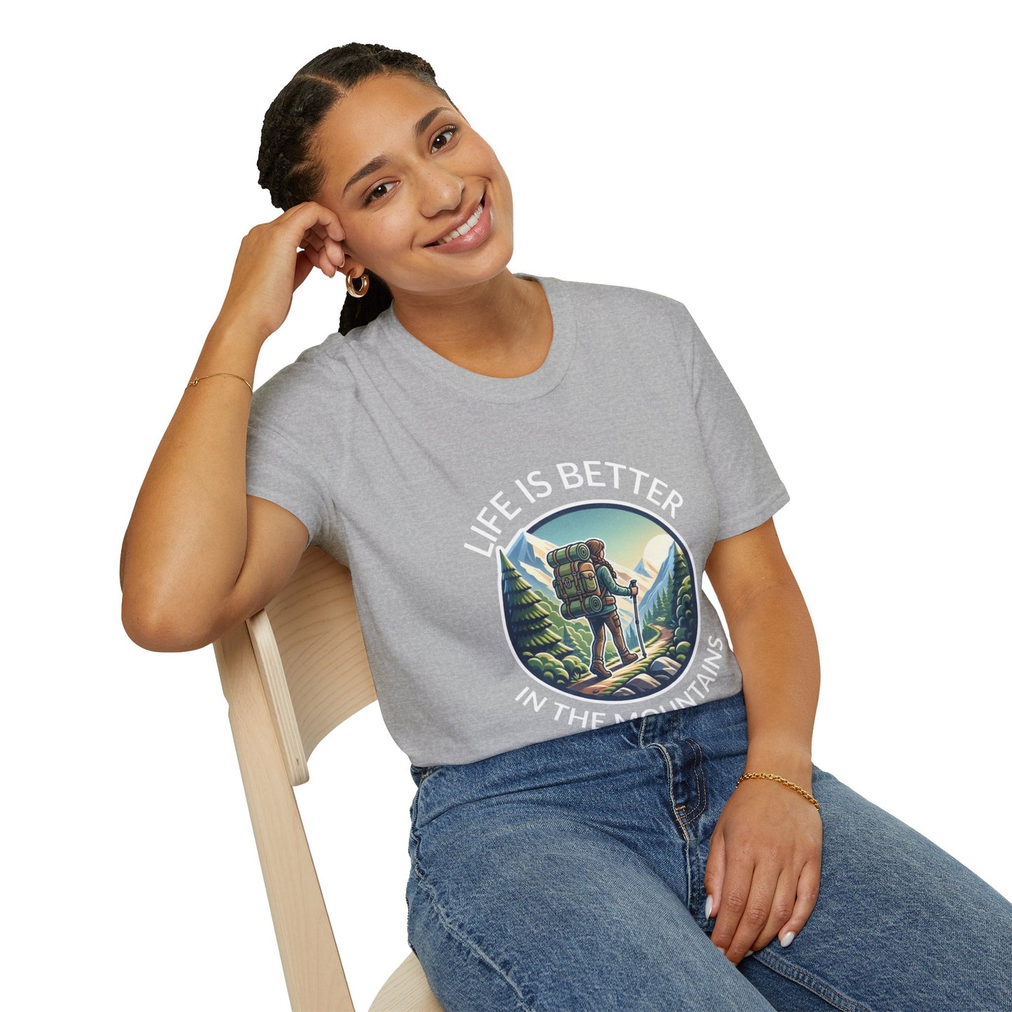 'Life is better in Mountains' Woman T-Shirt