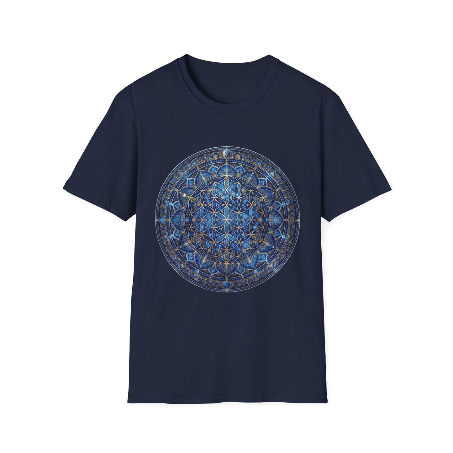 'Blue Flower of life Mandala' T-Shirt