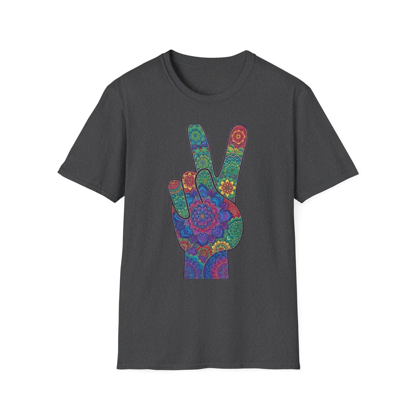 'Boho floral peace sign' T-Shirt