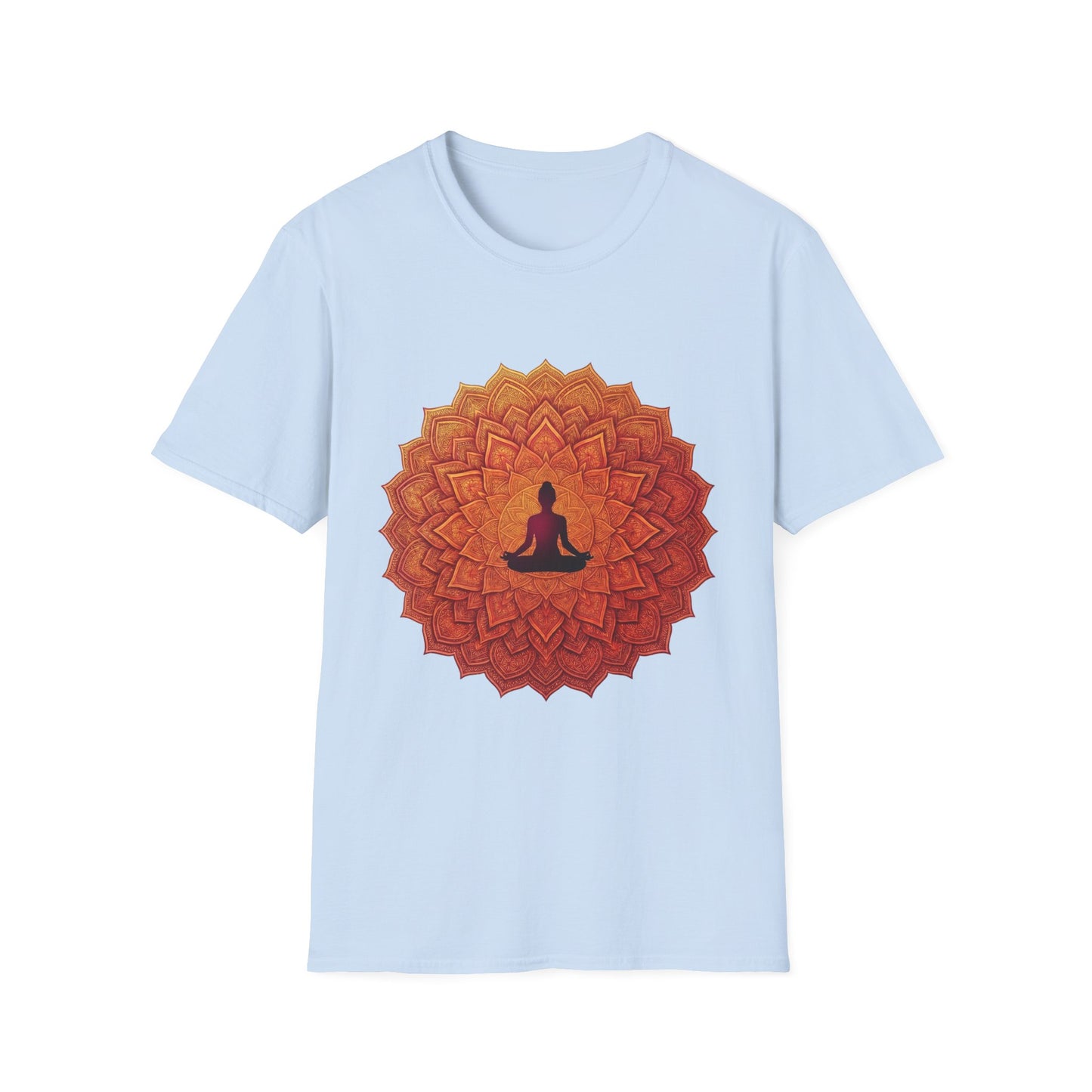 'Orange floral meditation' T-Shirt