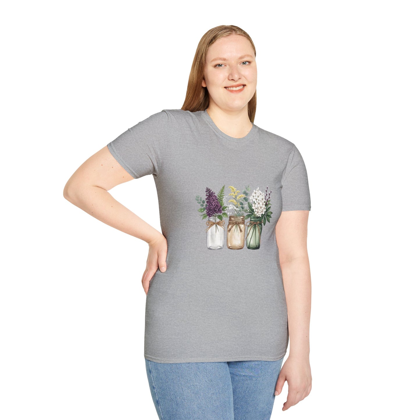 'Floral Mason Jar' T-Shirt