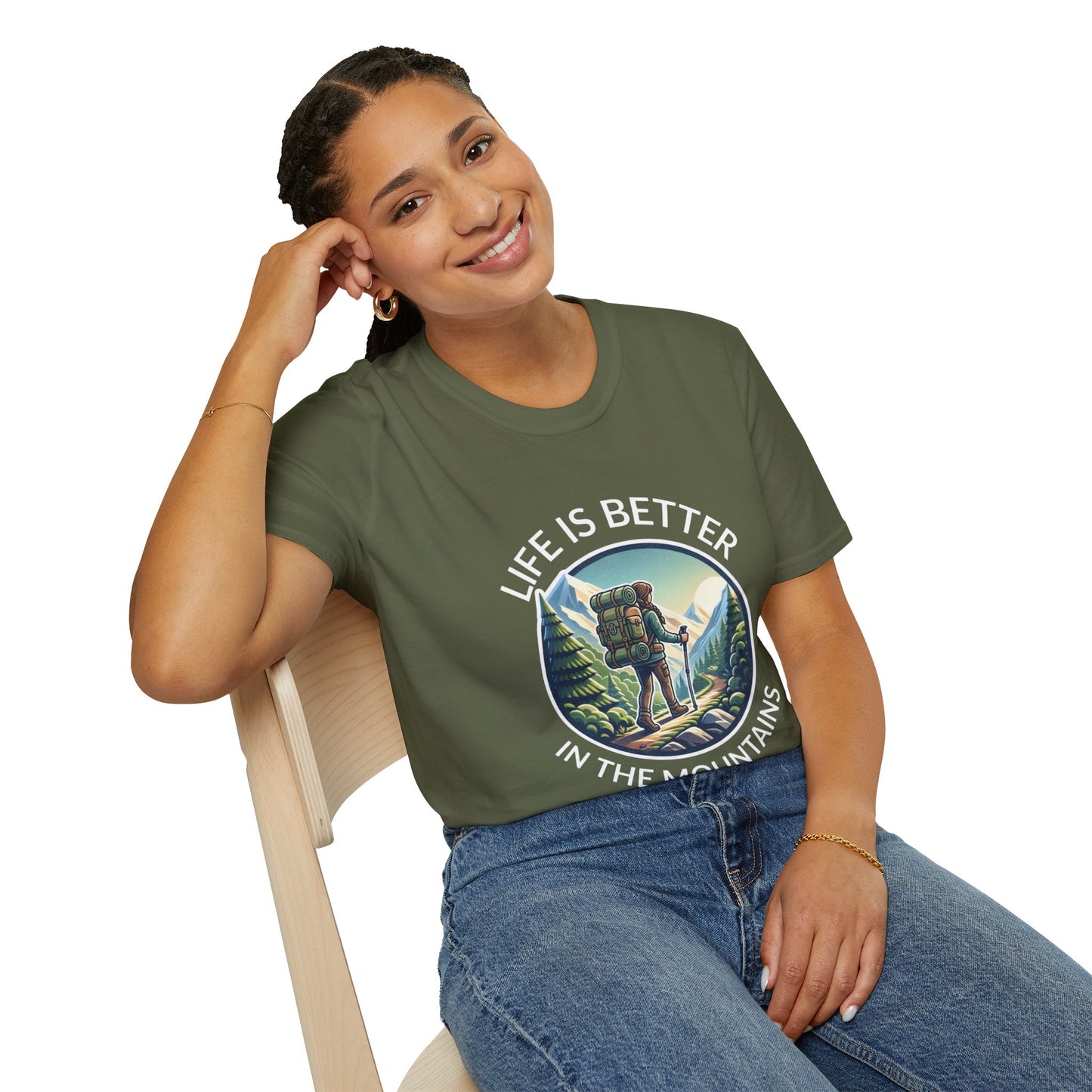 'Life is better in Mountains' Woman T-Shirt