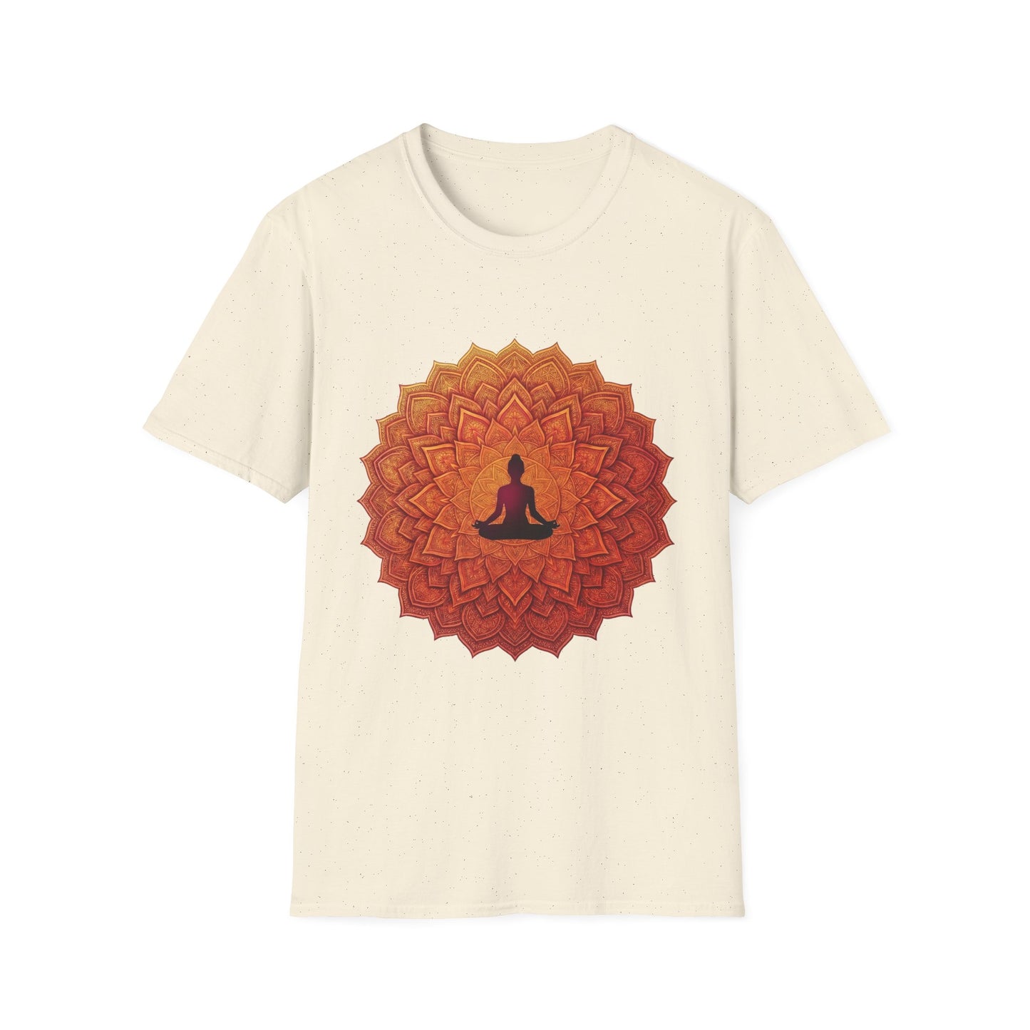 'Orange floral meditation' T-Shirt