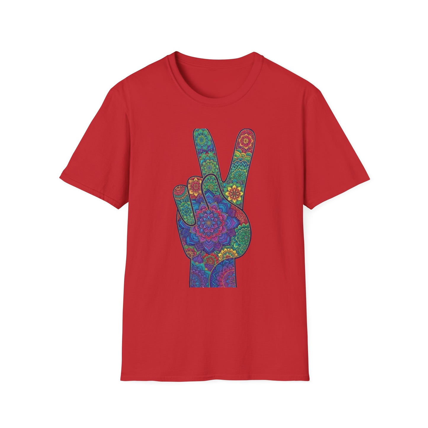 'Boho floral peace sign' T-Shirt