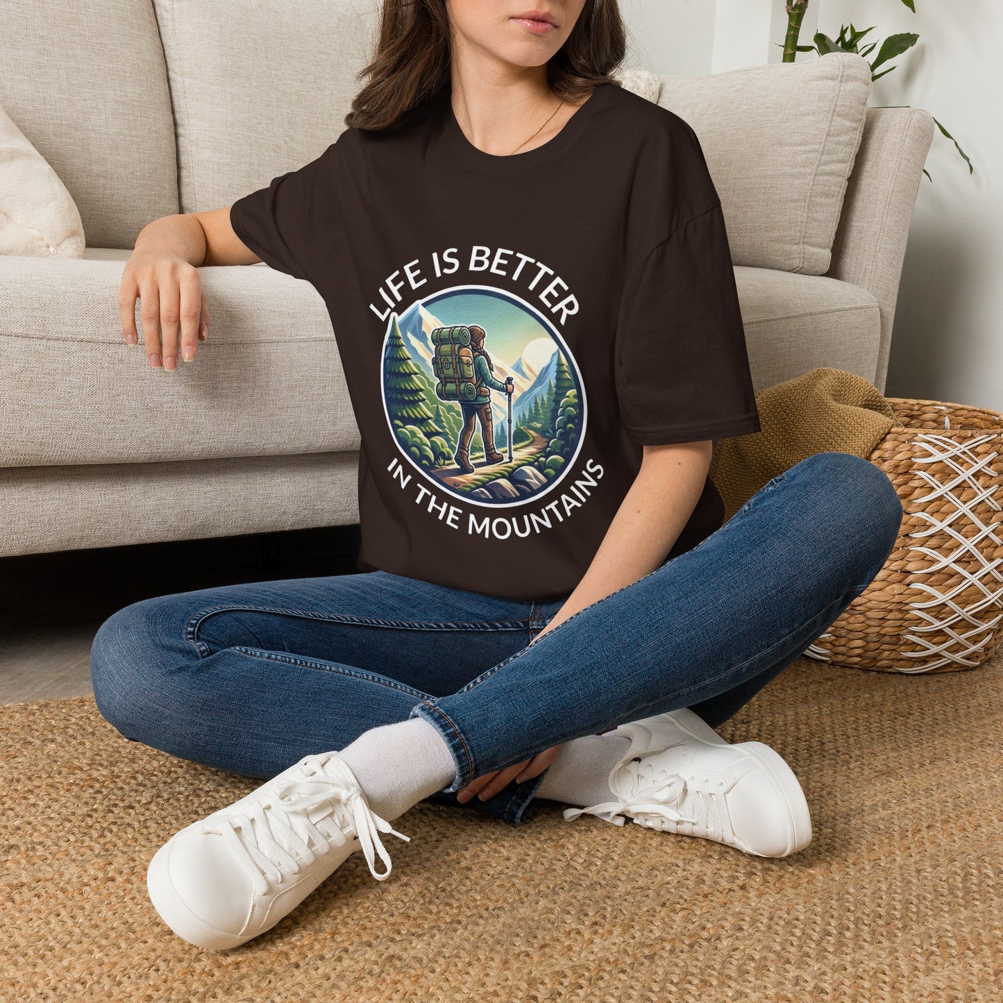 'Life is better in Mountains' Woman T-Shirt