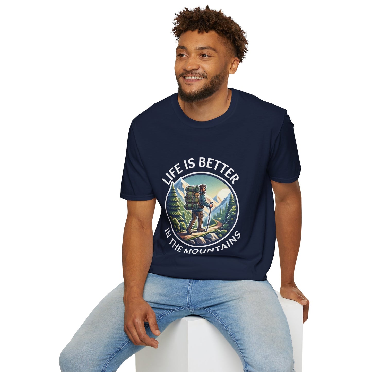 'Life is better in Mountain' Man T-Shirt