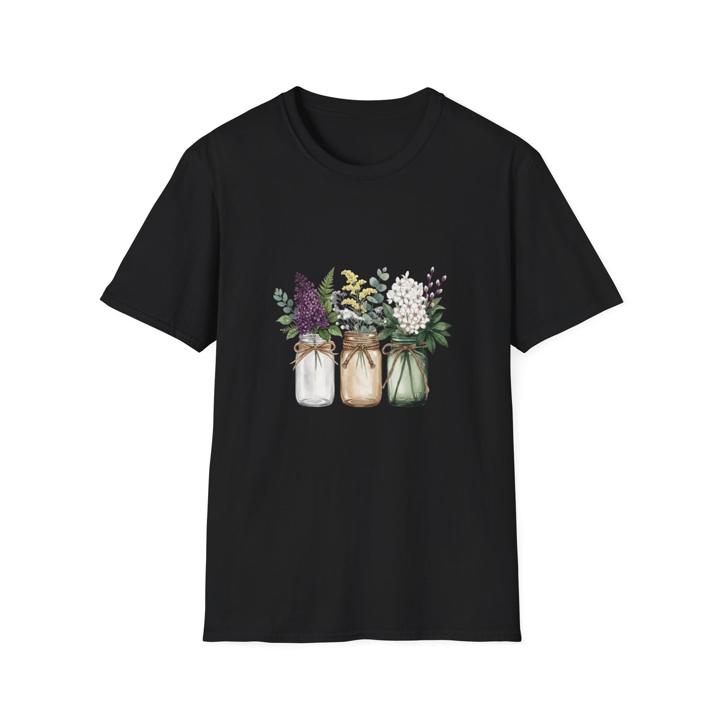 'Floral Mason Jar' T-Shirt