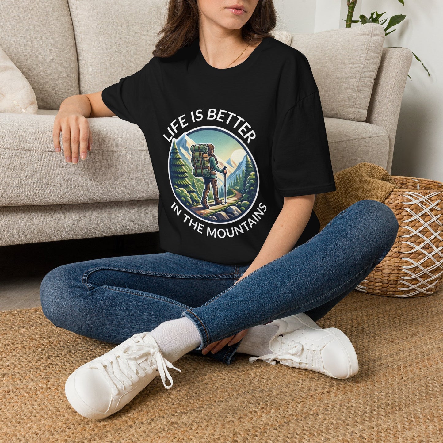 'Life is better in Mountains' Woman T-Shirt