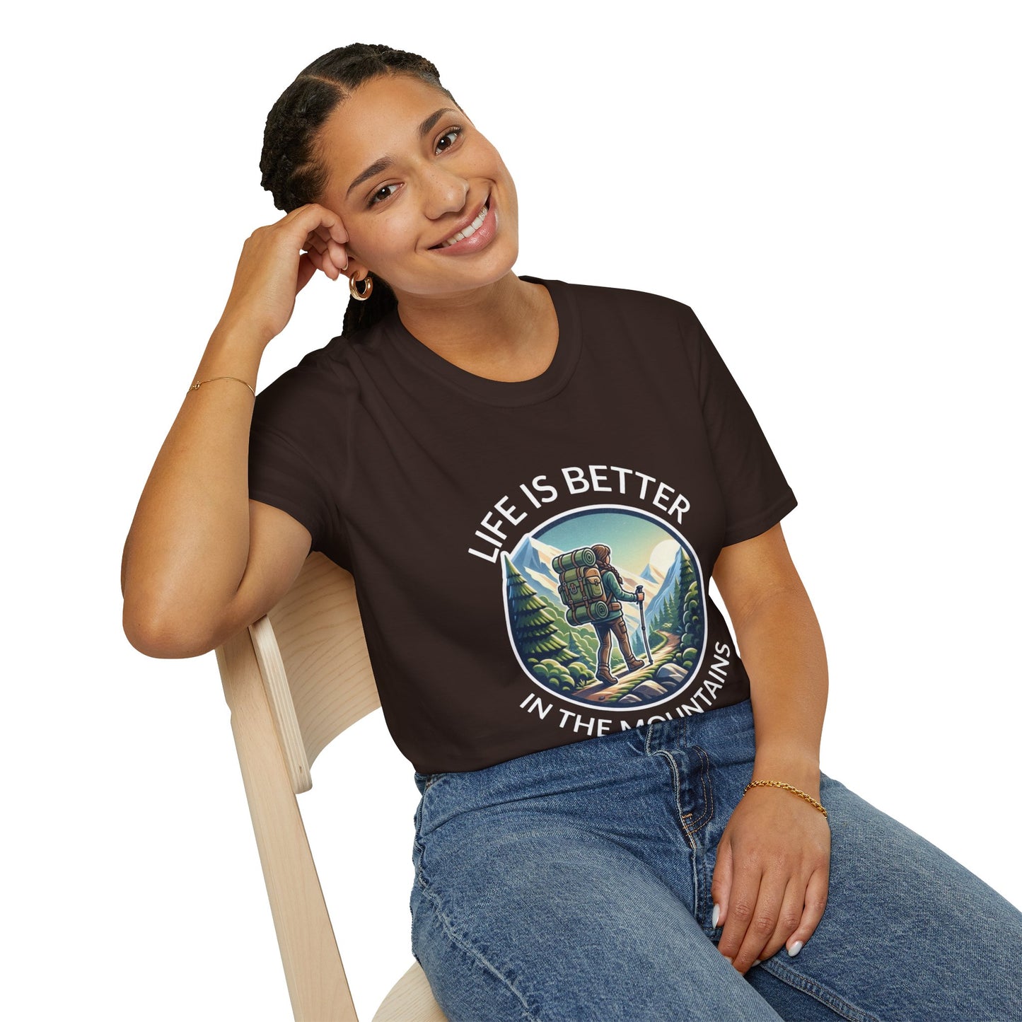 'Life is better in Mountains' Woman T-Shirt