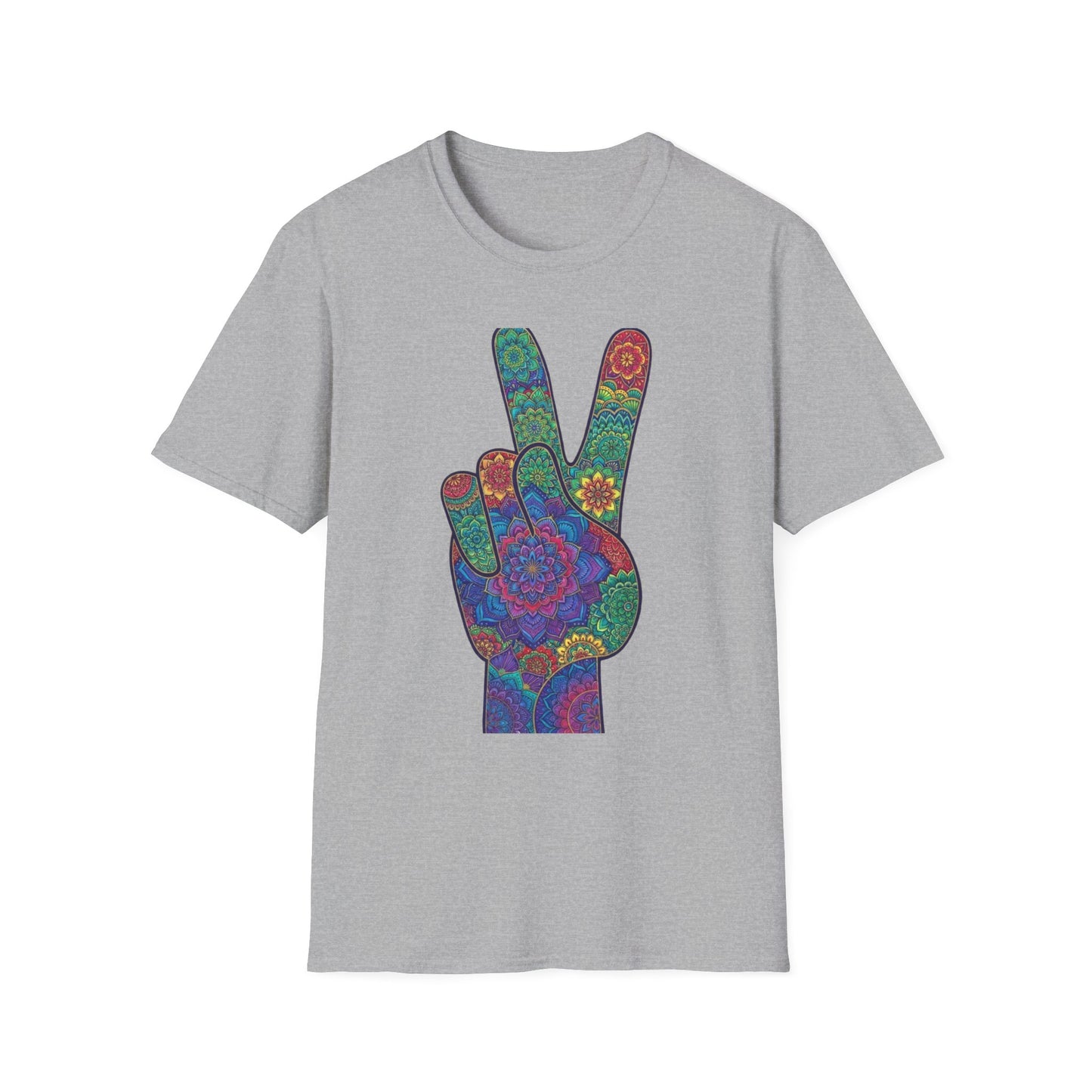 'Boho floral peace sign' T-Shirt