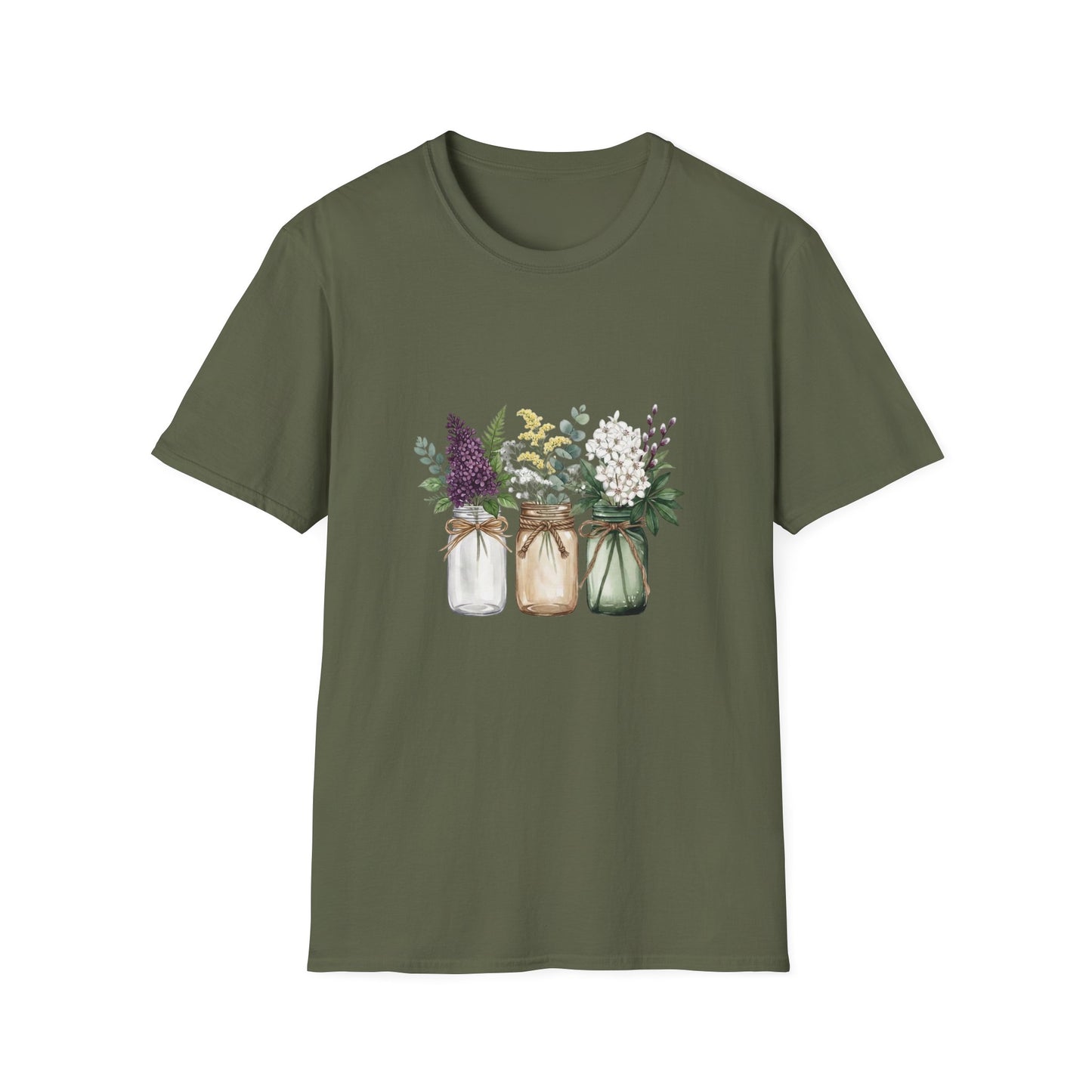'Floral Mason Jar' T-Shirt