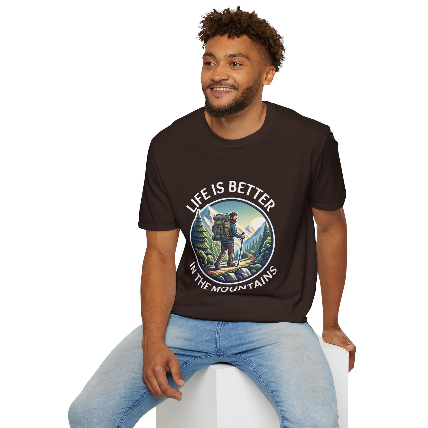 'Life is better in Mountain' Man T-Shirt