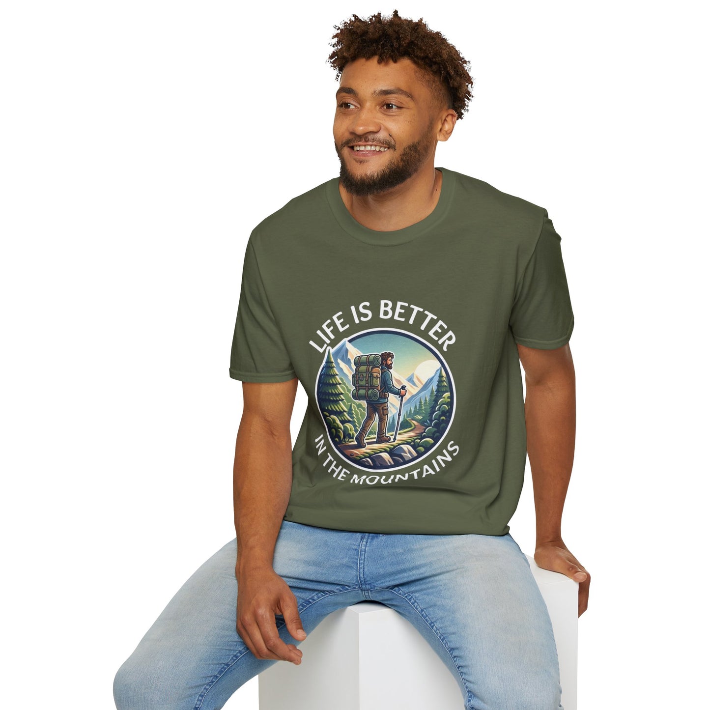 'Life is better in Mountain' Man T-Shirt