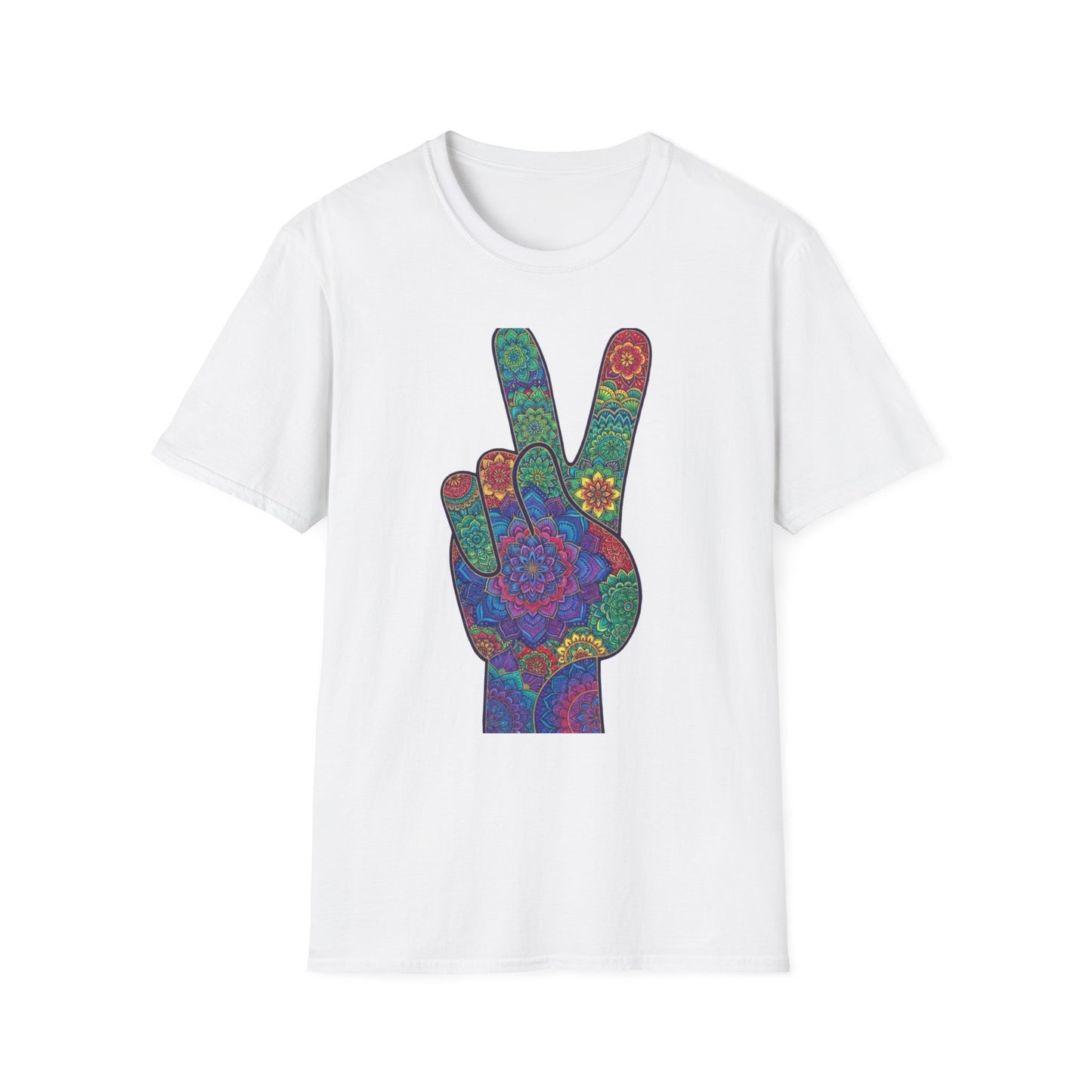 'Boho floral peace sign' T-Shirt