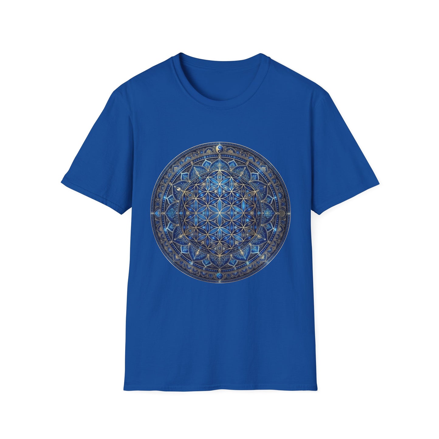 'Blue Flower of life Mandala' T-Shirt