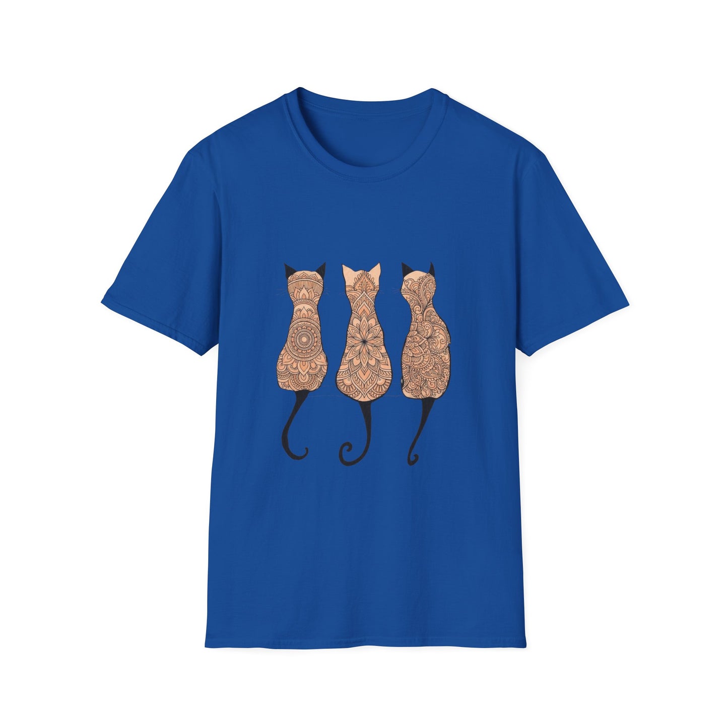 'Zen Floral Trio Cats' T-Shirt