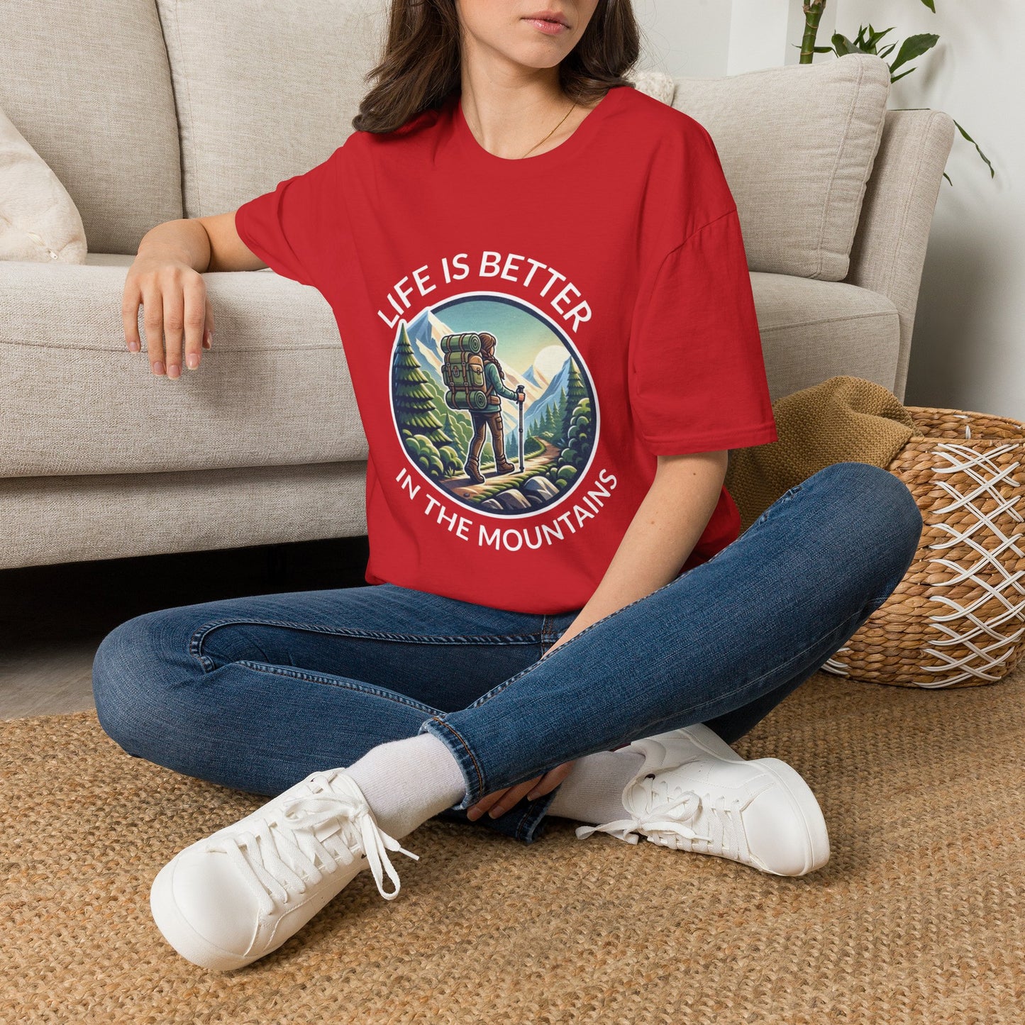 'Life is better in Mountains' Woman T-Shirt