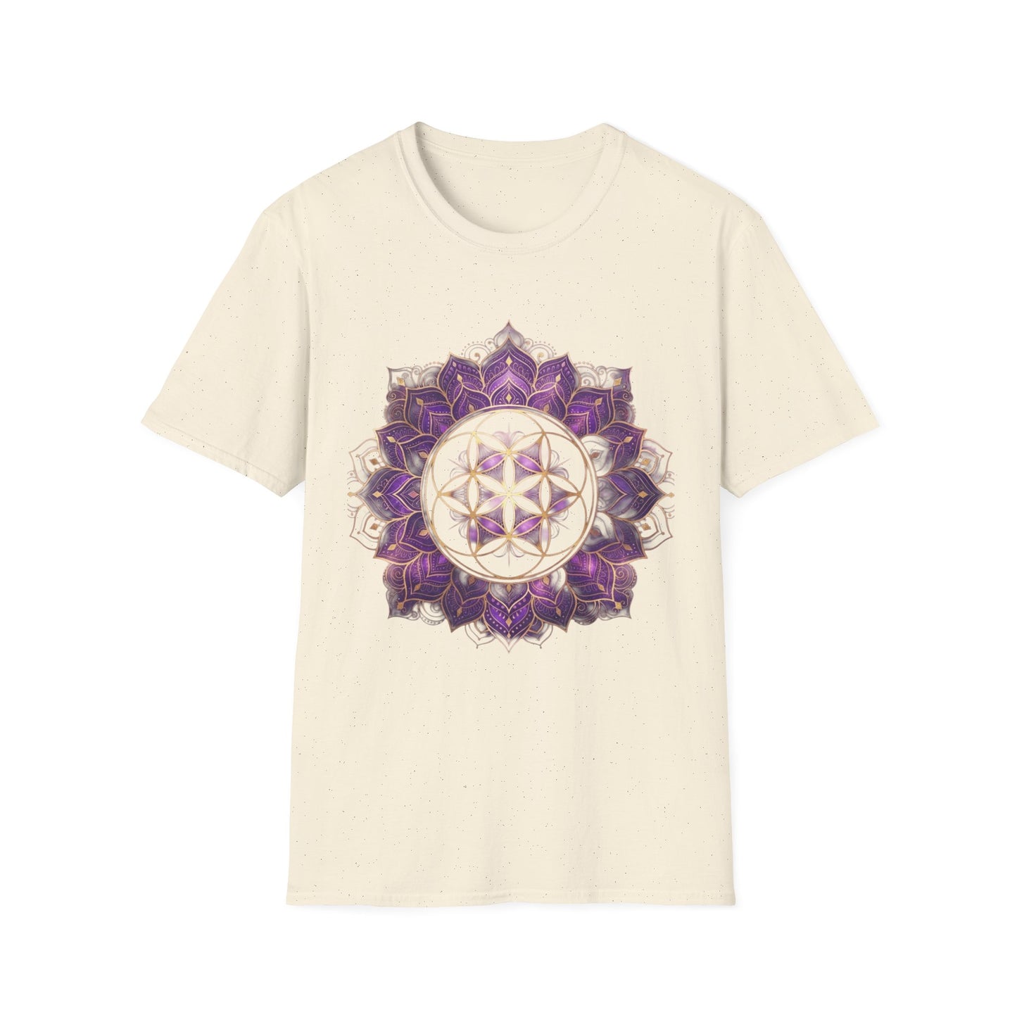 'Purple Flower of life Mandala' T-Shirt