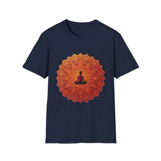 'Orange floral meditation' T-Shirt