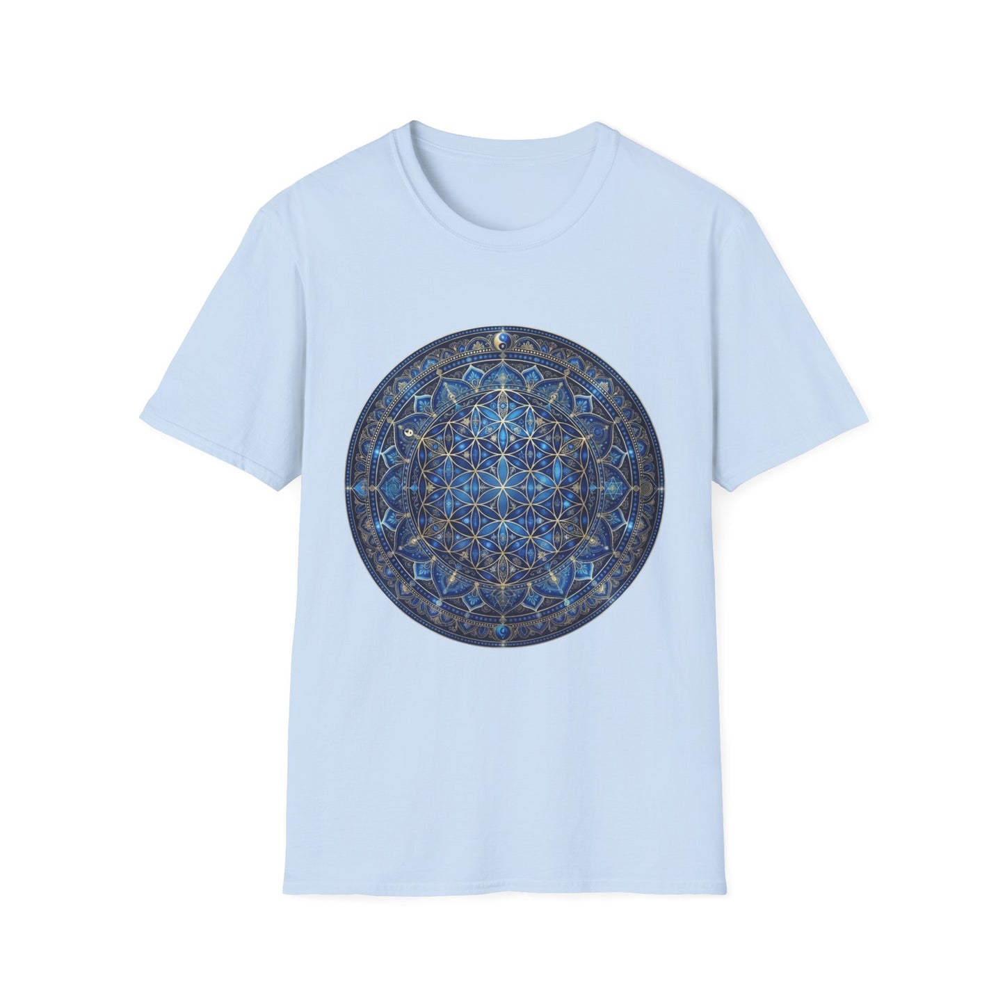 'Blue Flower of life Mandala' T-Shirt