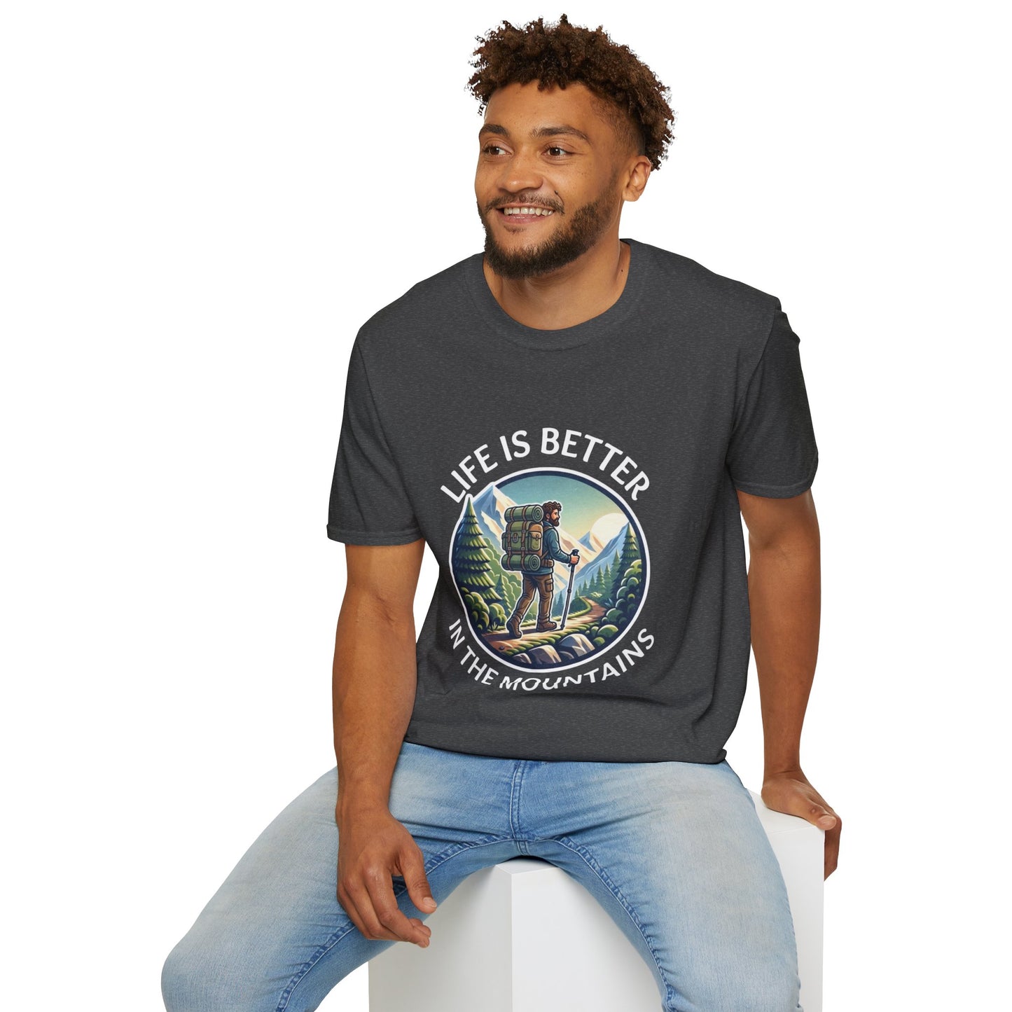 'Life is better in Mountain' Man T-Shirt