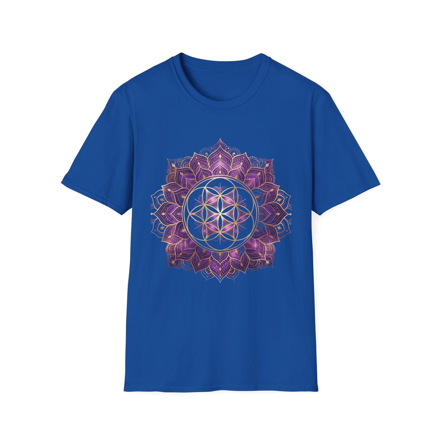 'Purple Flower of life Mandala' T-Shirt