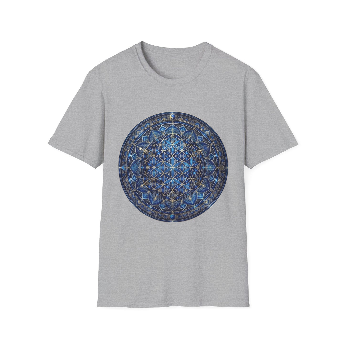 'Blue Flower of life Mandala' T-Shirt