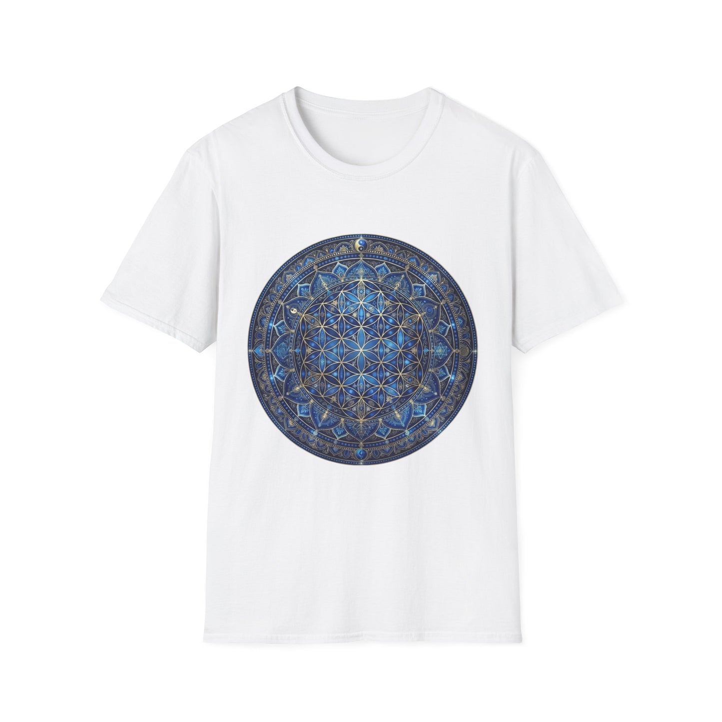 'Blue Flower of life Mandala' T-Shirt