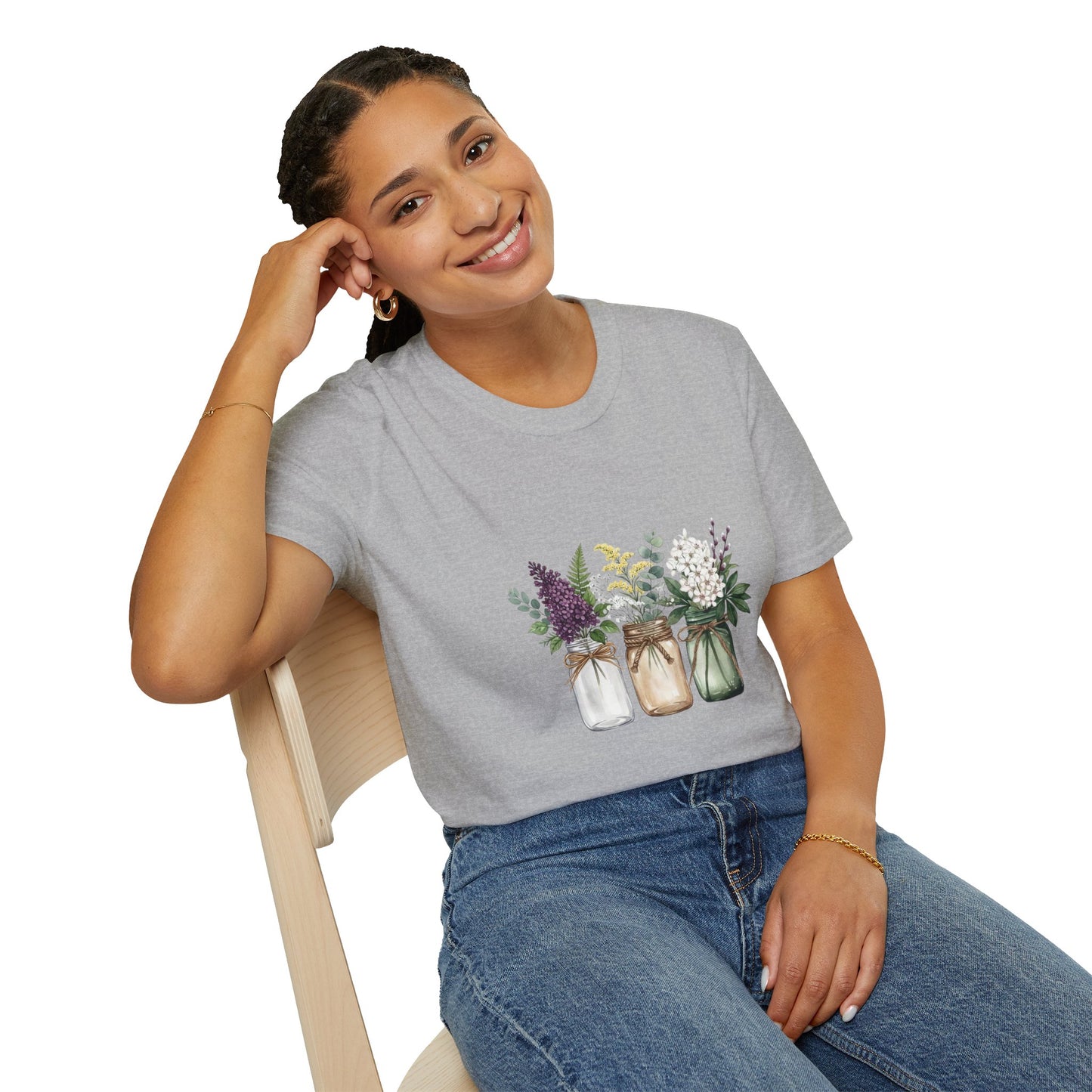 'Floral Mason Jar' T-Shirt