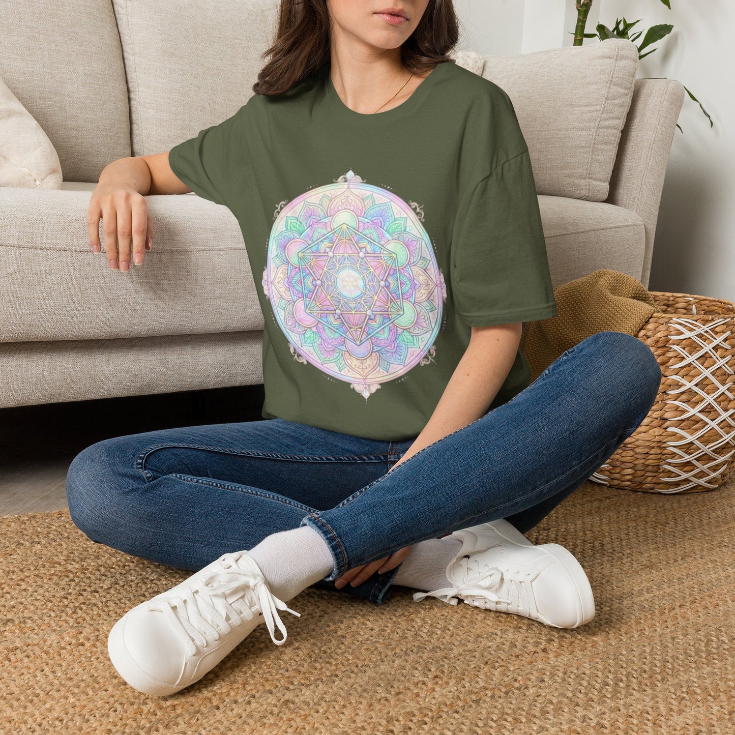 'Pastel Metatron Mandala' T-Shirt