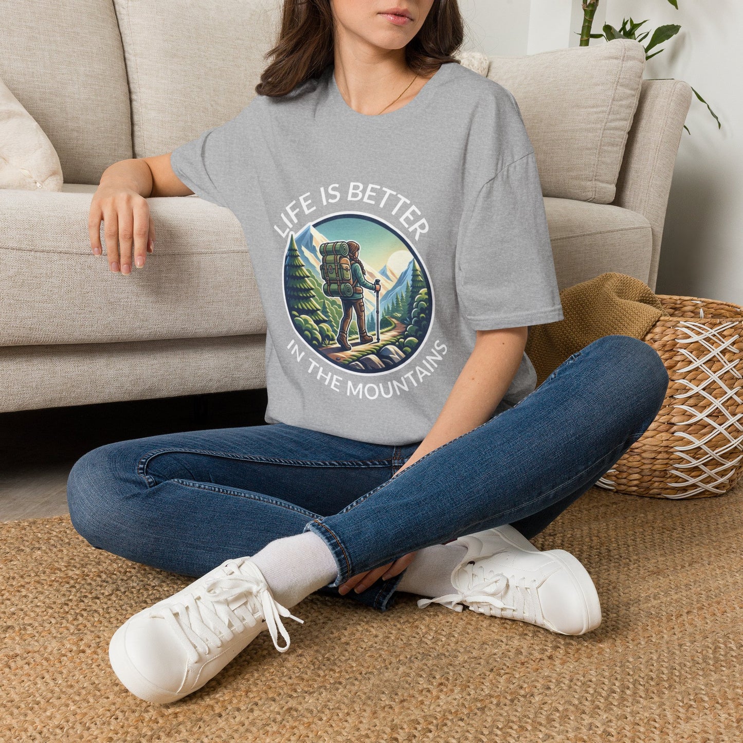 'Life is better in Mountains' Woman T-Shirt