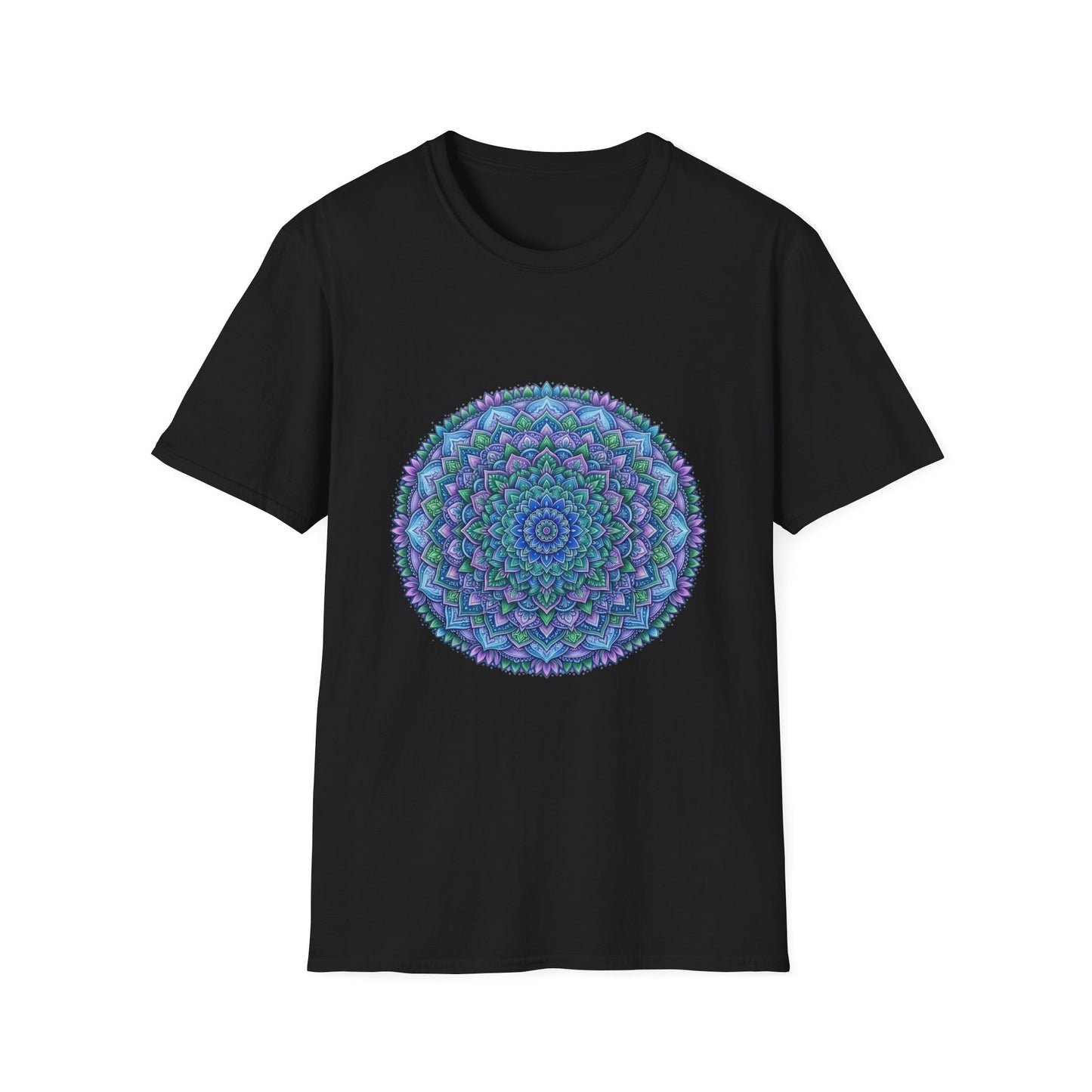 'Aqua floral print' T-Shirt