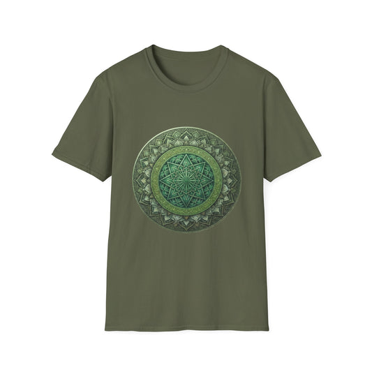 ‘Green Star Floral Mandala’ T-Shirt