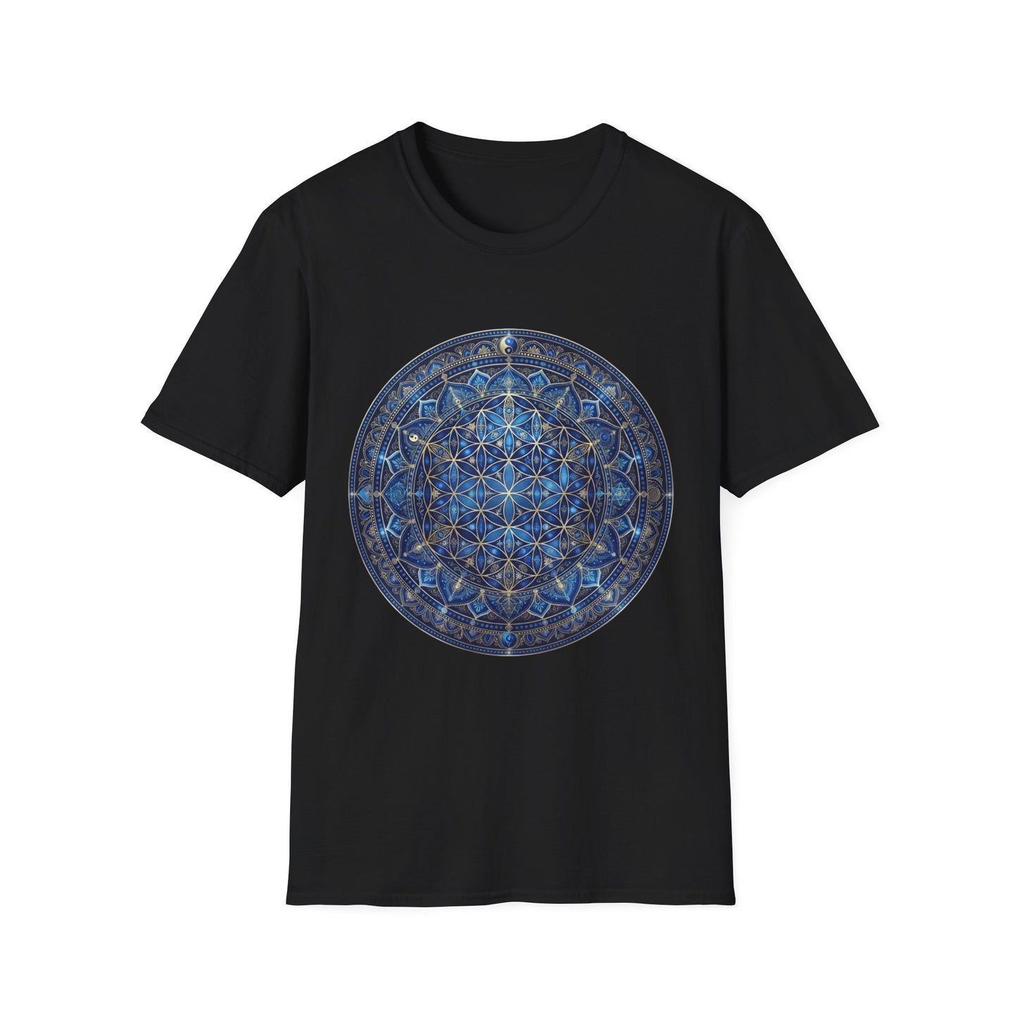 'Blue Flower of life Mandala' T-Shirt