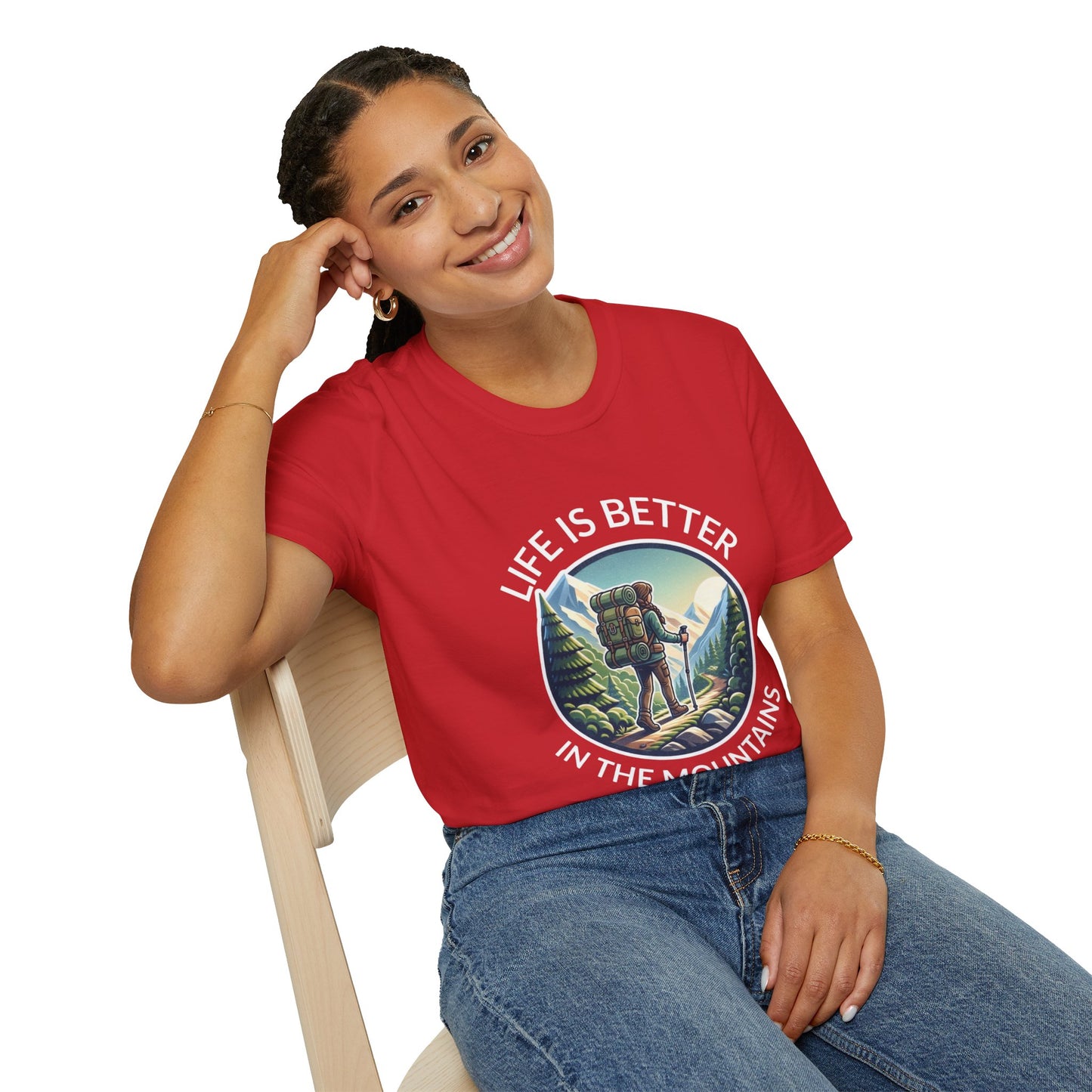 'Life is better in Mountains' Woman T-Shirt