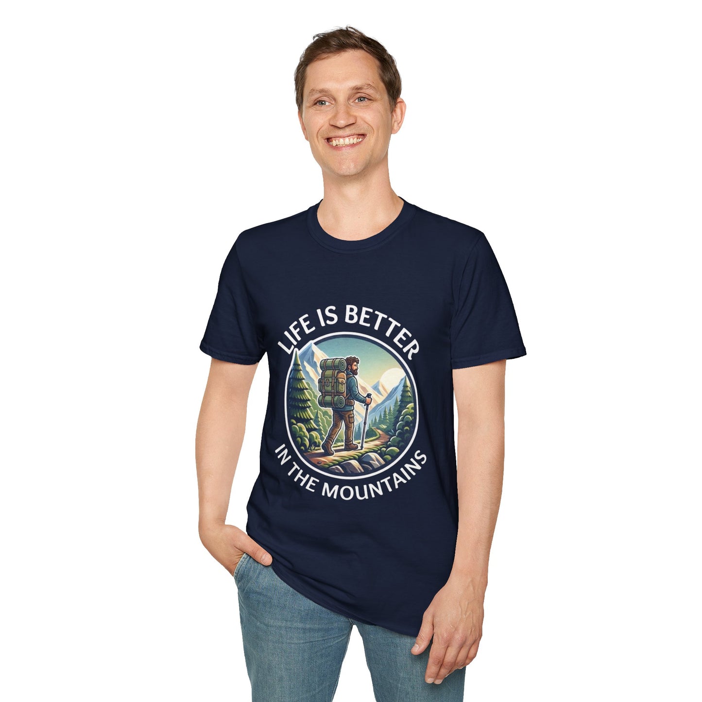 'Life is better in Mountain' Man T-Shirt
