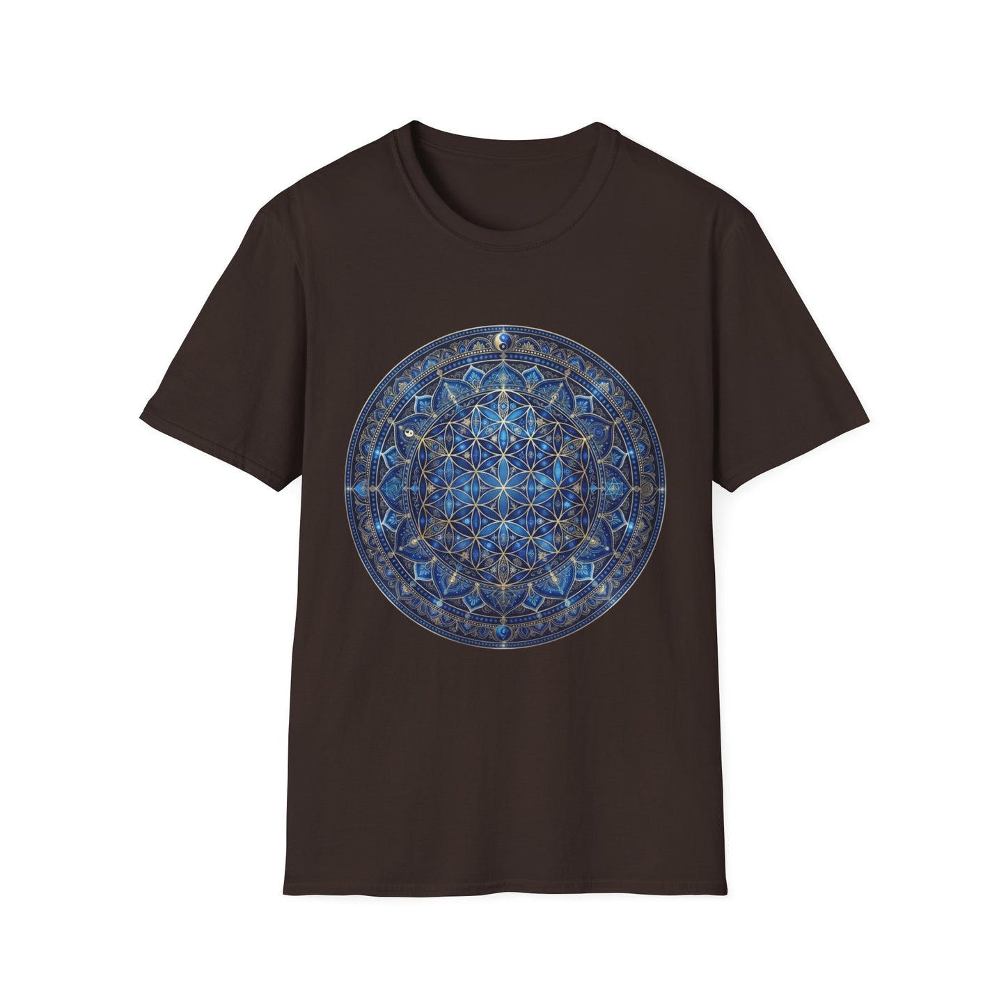 'Blue Flower of life Mandala' T-Shirt