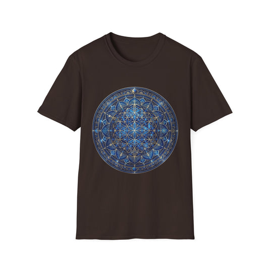 'Blue Flower of life Mandala' T-Shirt
