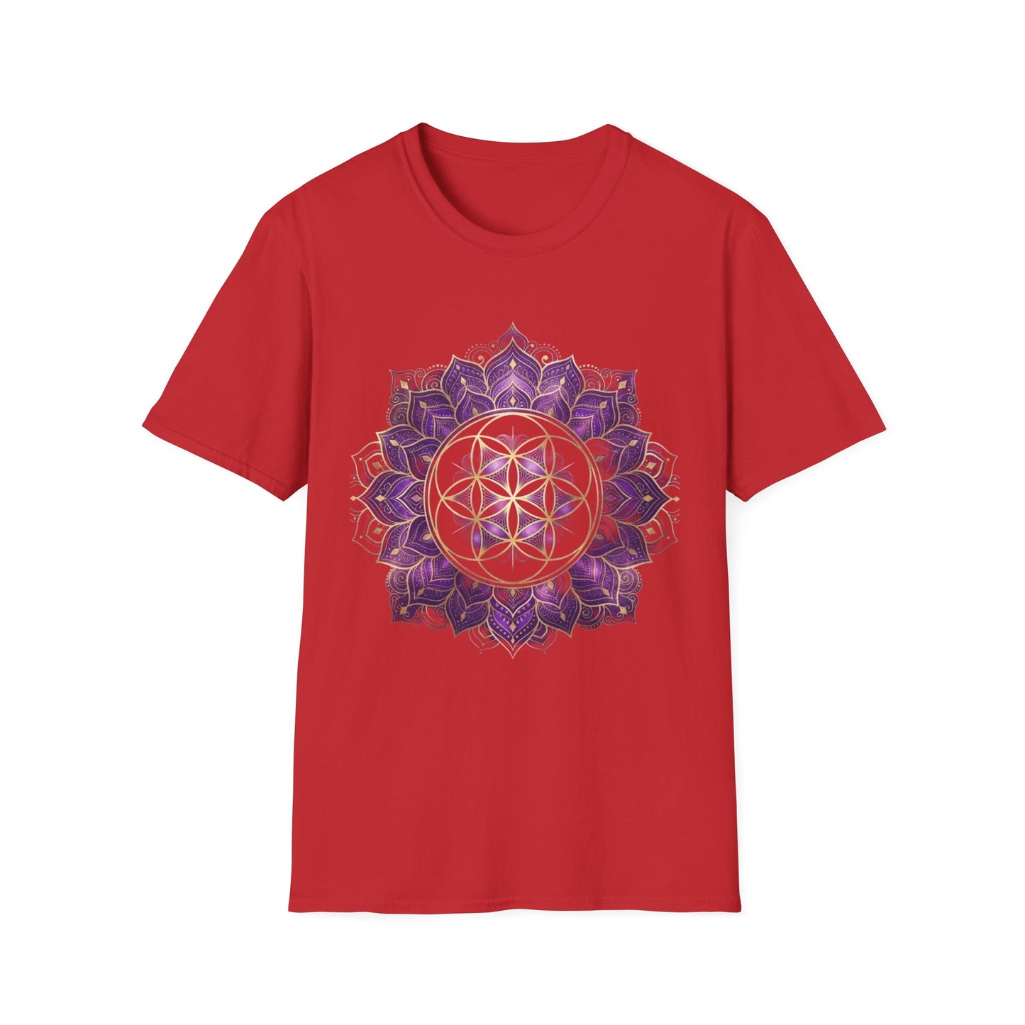 'Purple Flower of life Mandala' T-Shirt