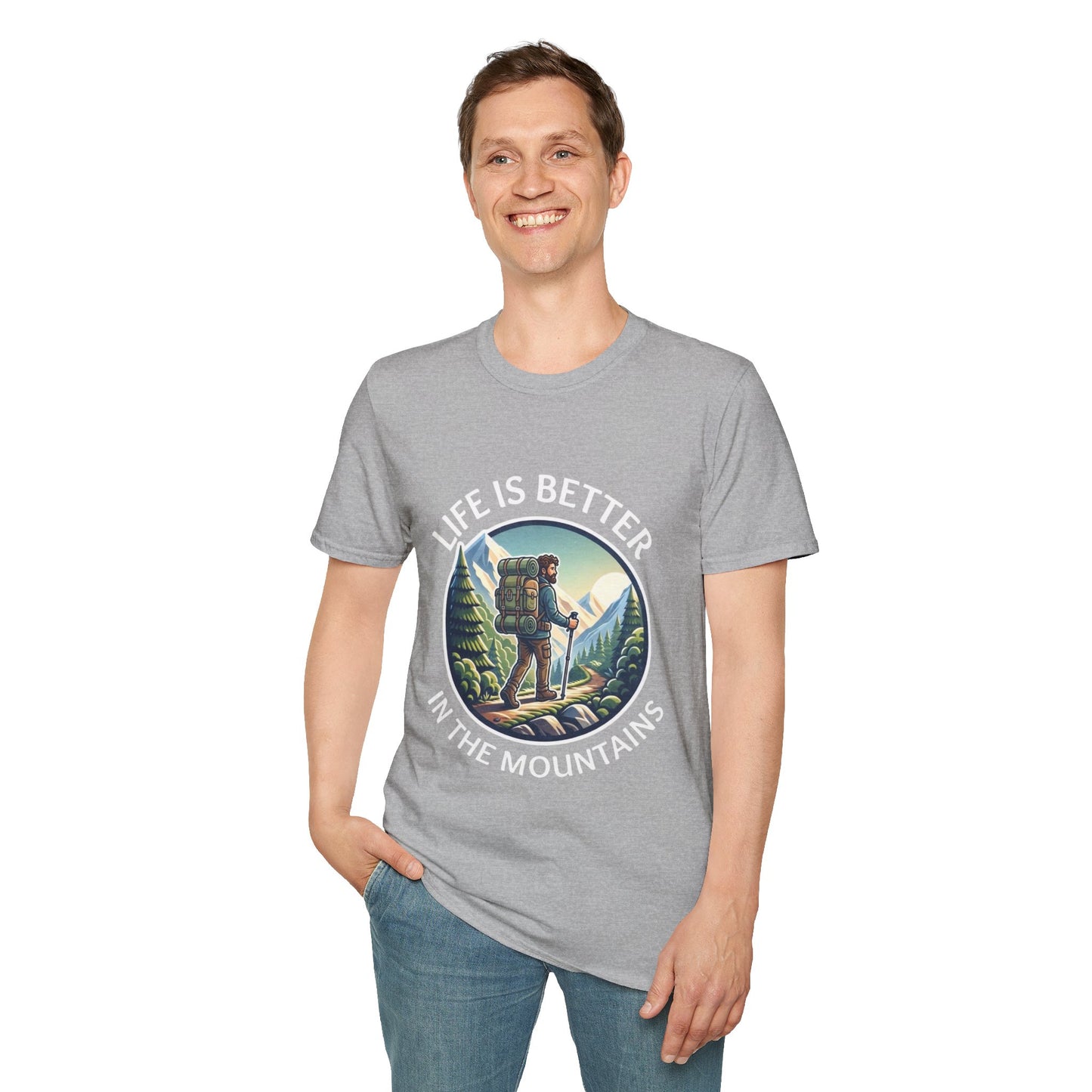 'Life is better in Mountain' Man T-Shirt