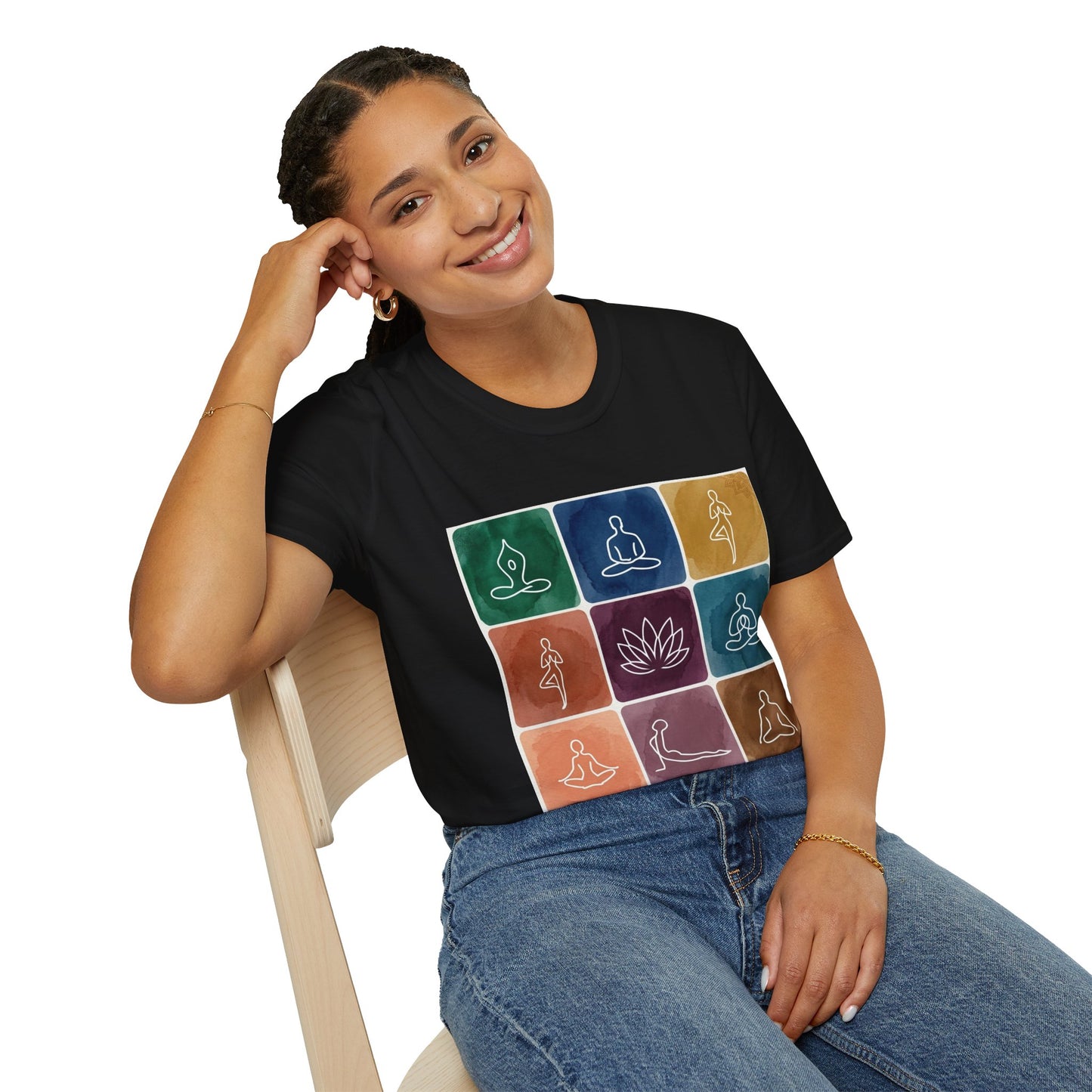 'Yoga Pose Grid' T-Shirt